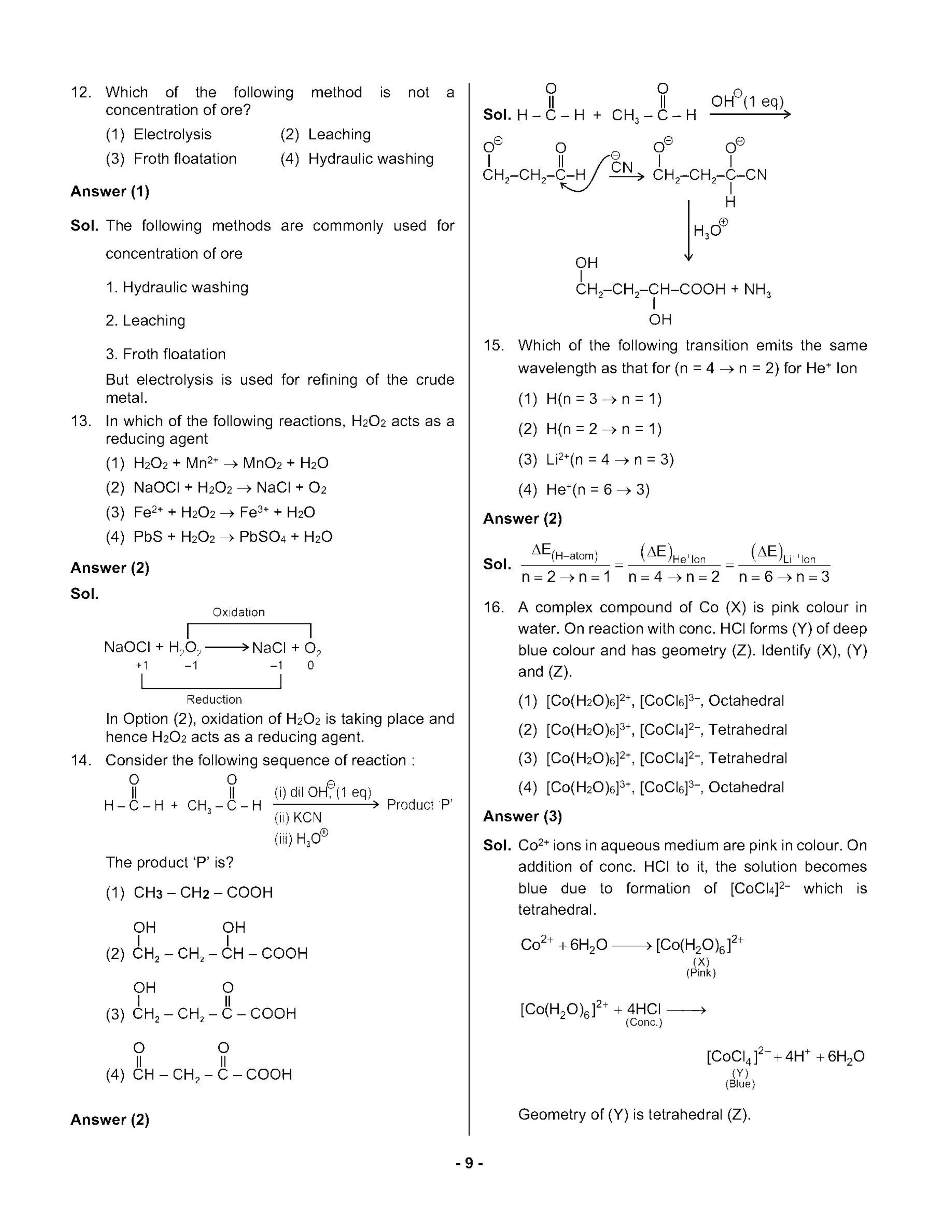 JEE Mains 2023: 31st January 2023 Shift-1 (Morning) Question Paper With Solution (January, Session-1) - Page 8