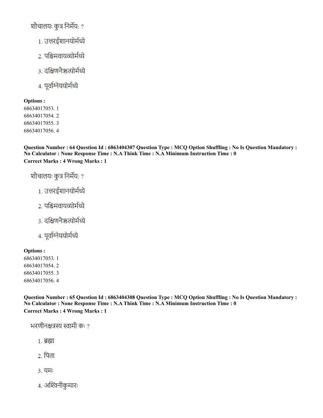 CUET PG 2023: ACQP11 – Jyotish -Falit (BHU) (Hindi) - Shift 1 (5-06-2023) Question Paper - Page 87