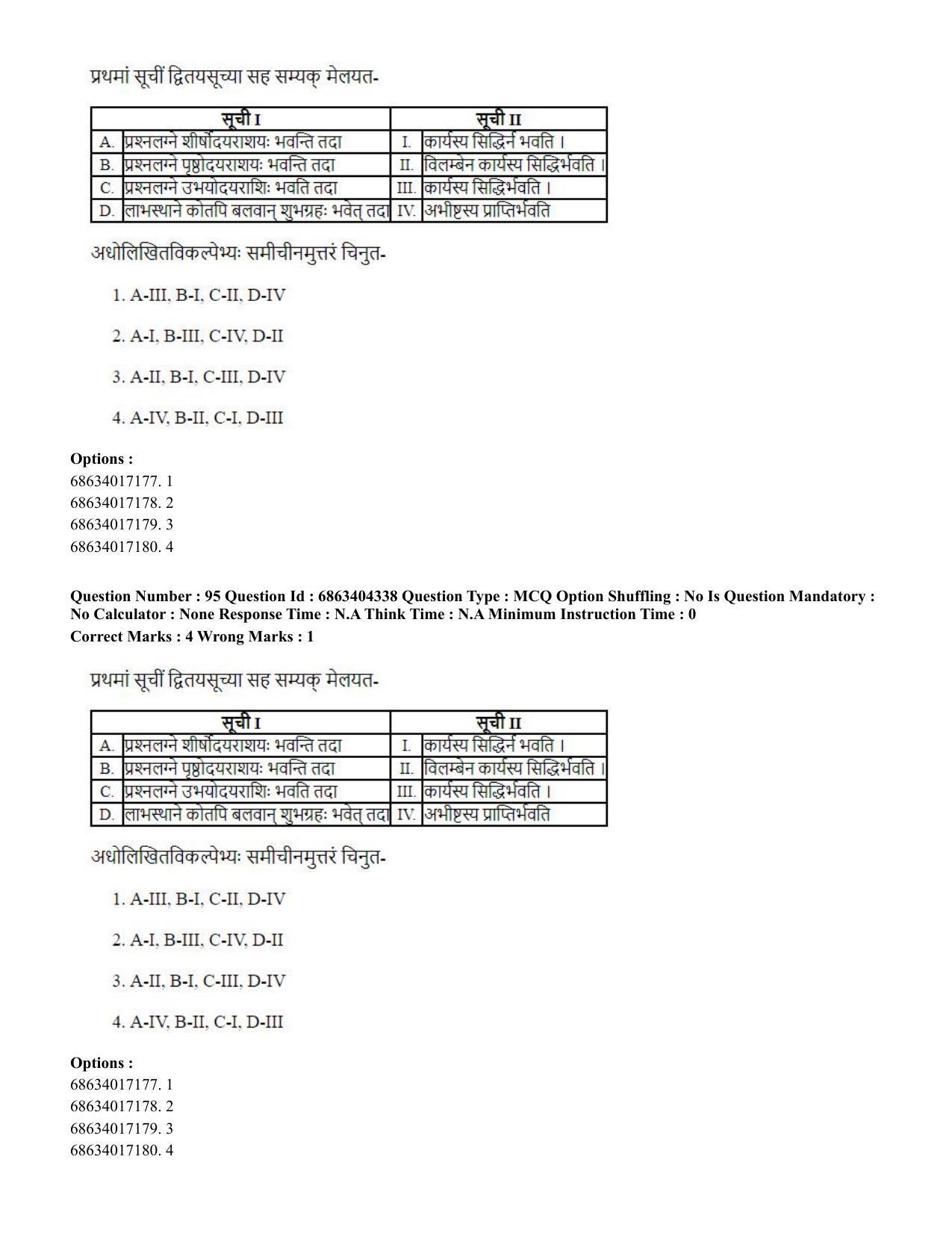 CUET PG 2023: ACQP11 – Jyotish -Falit (BHU) (Hindi) - Shift 1 (5-06-2023) Question Paper - Page 146