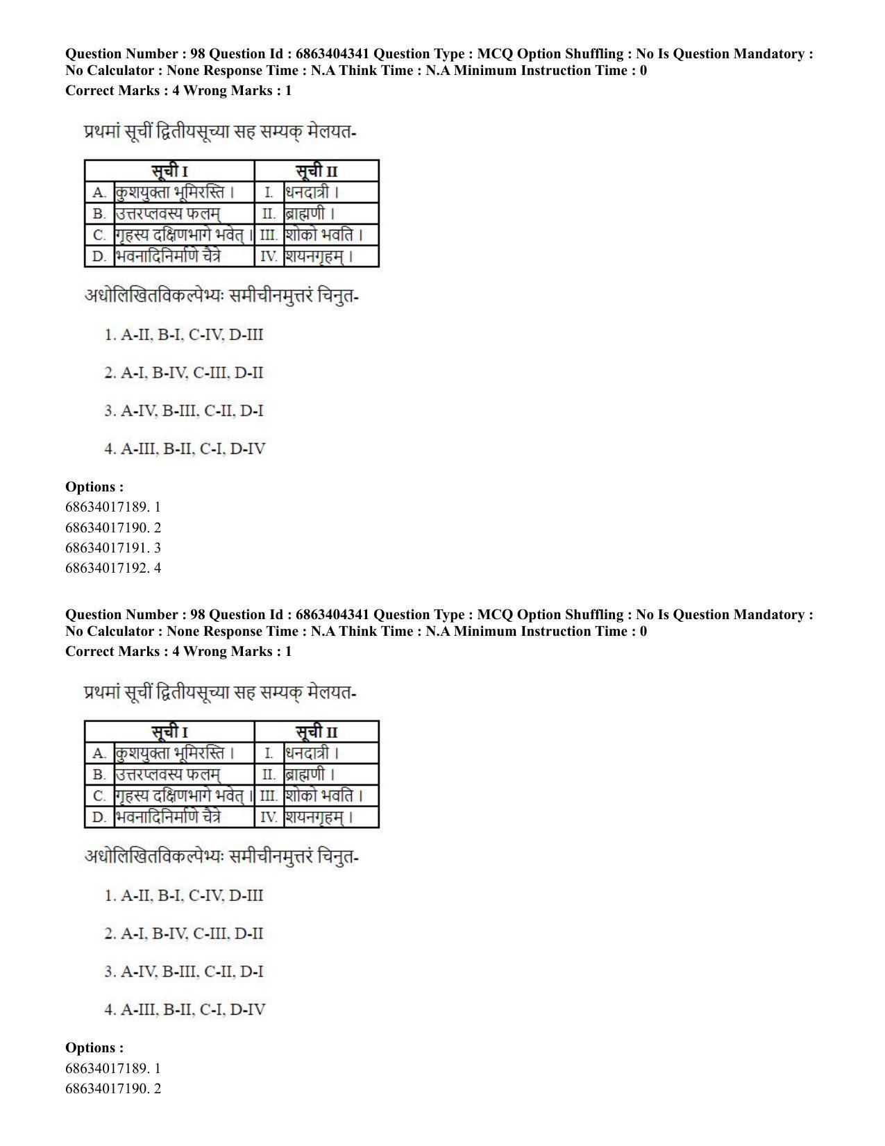 CUET PG 2023: ACQP11 – Jyotish -Falit (BHU) (Hindi) - Shift 1 (5-06-2023) Question Paper - Page 151