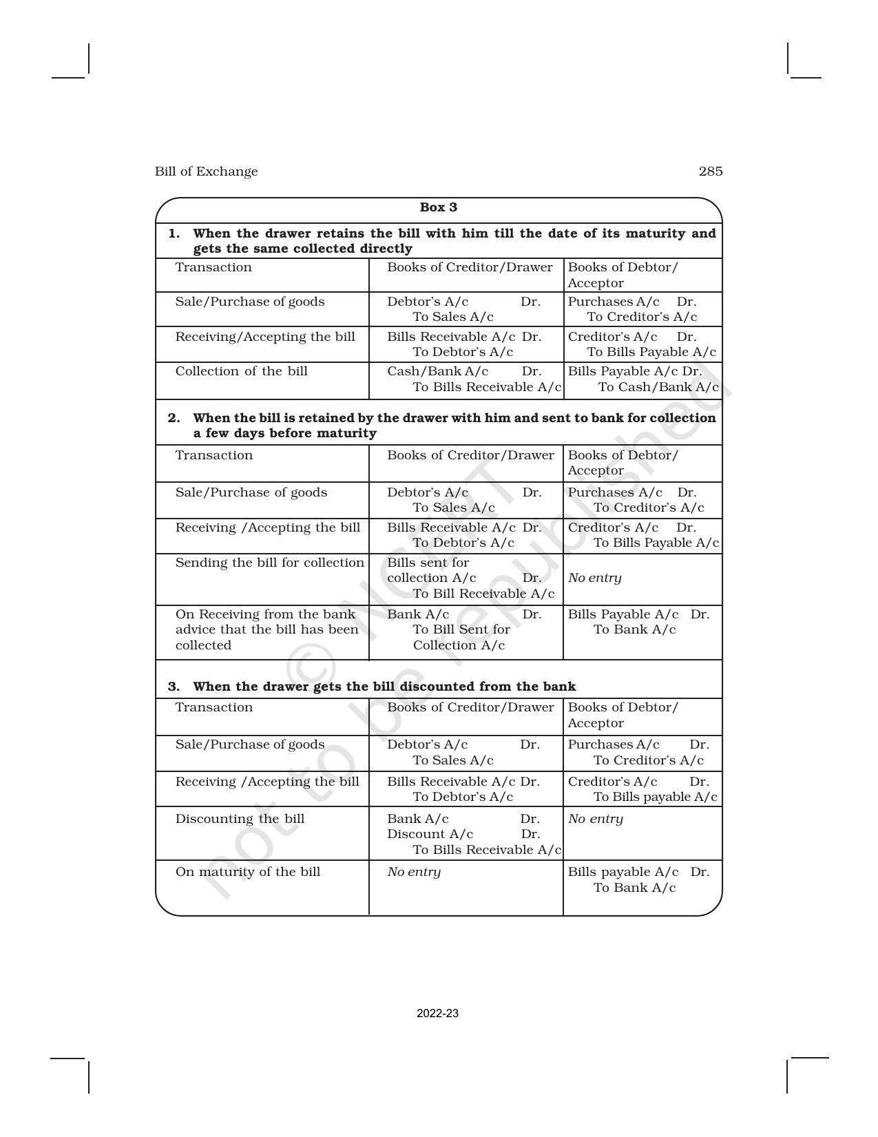 NCERT Book for Class 11 Accountancy (Part-I) Chapter 8 Bills of Exchange - Page 9