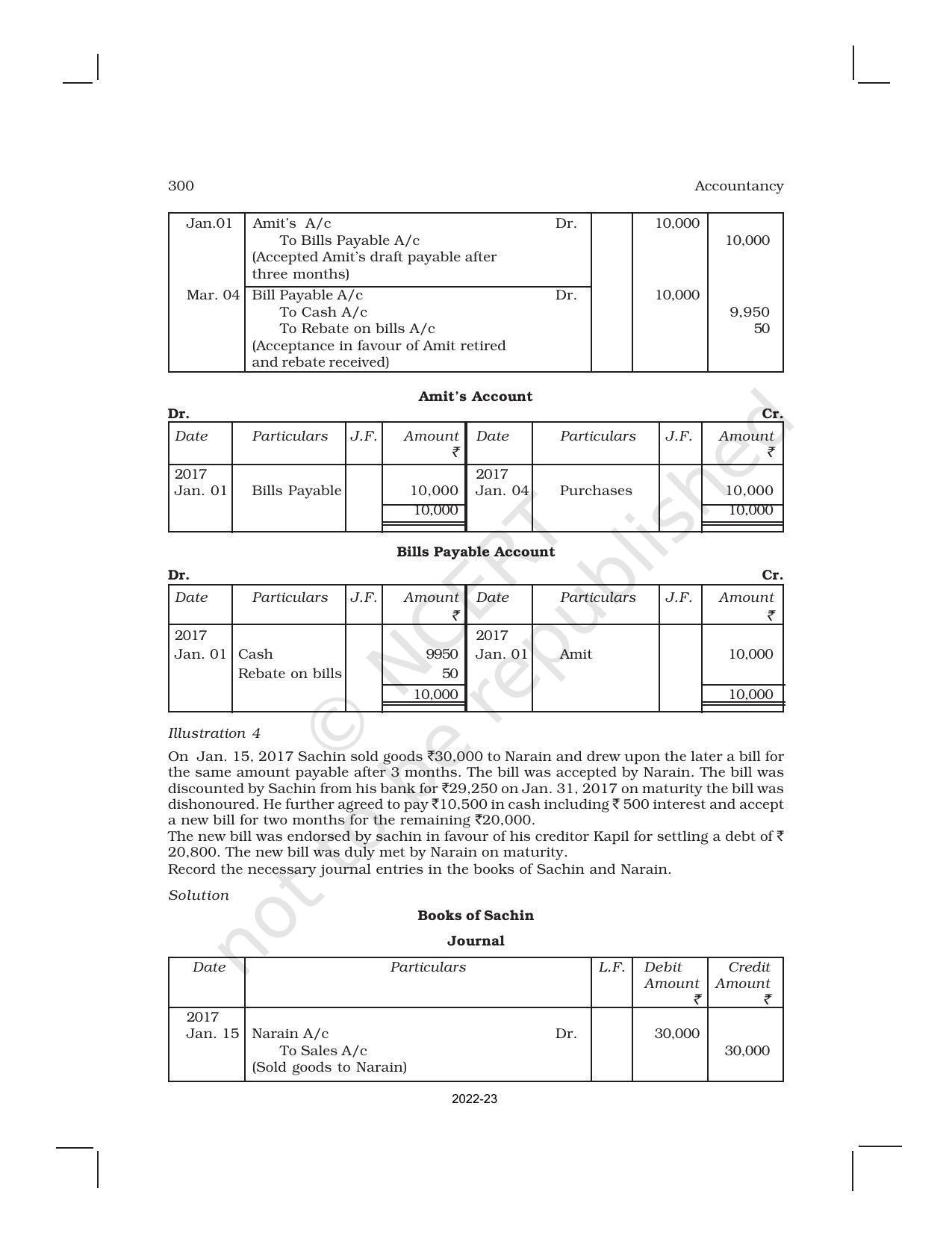 NCERT Book for Class 11 Accountancy (Part-I) Chapter 8 Bills of Exchange - Page 24