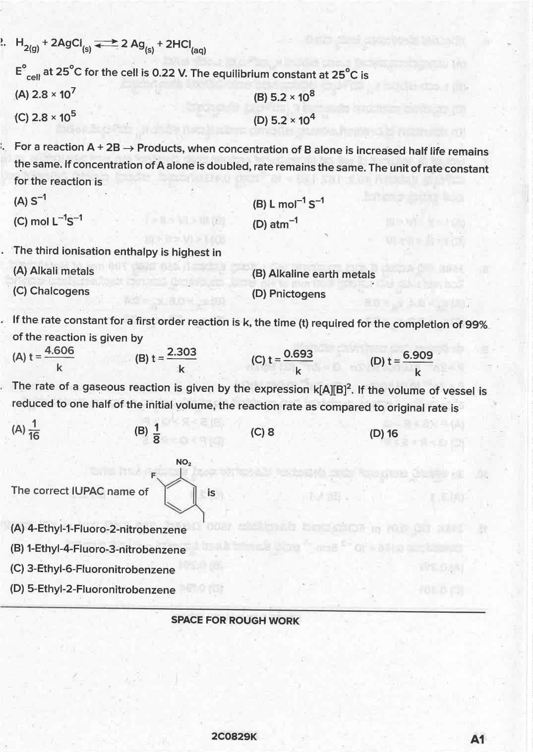 KCET 2021 Chemistry Question Paper - Page 8
