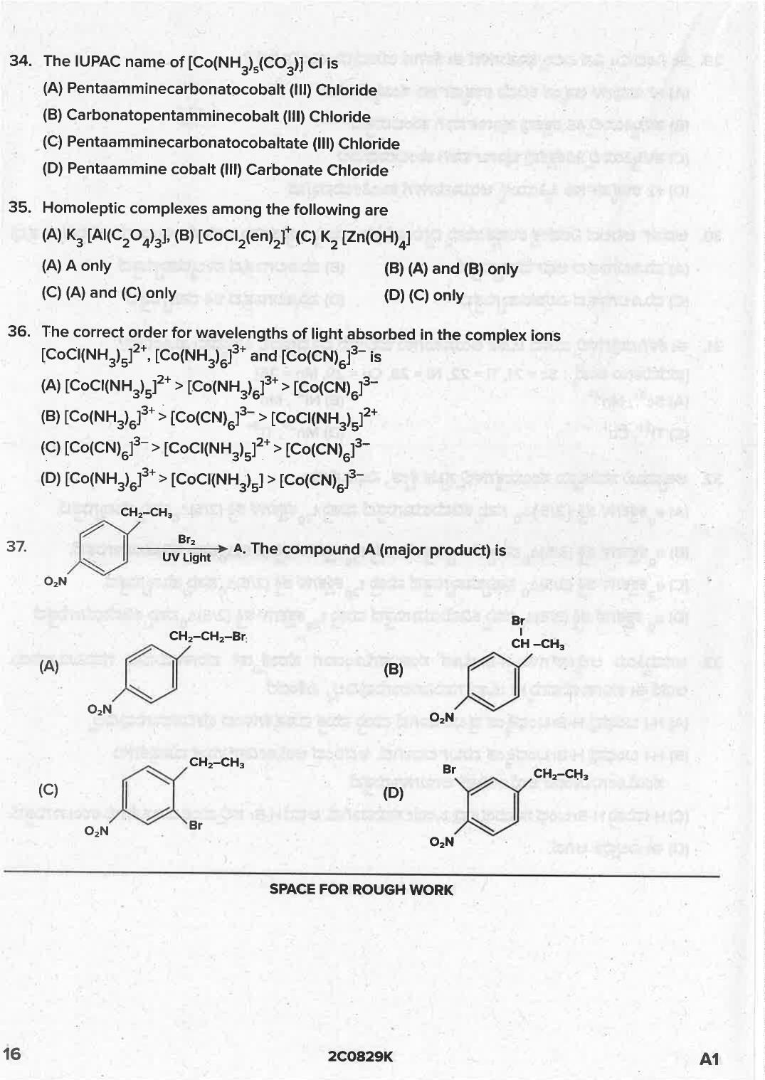 KCET 2021 Chemistry Question Paper - Page 16