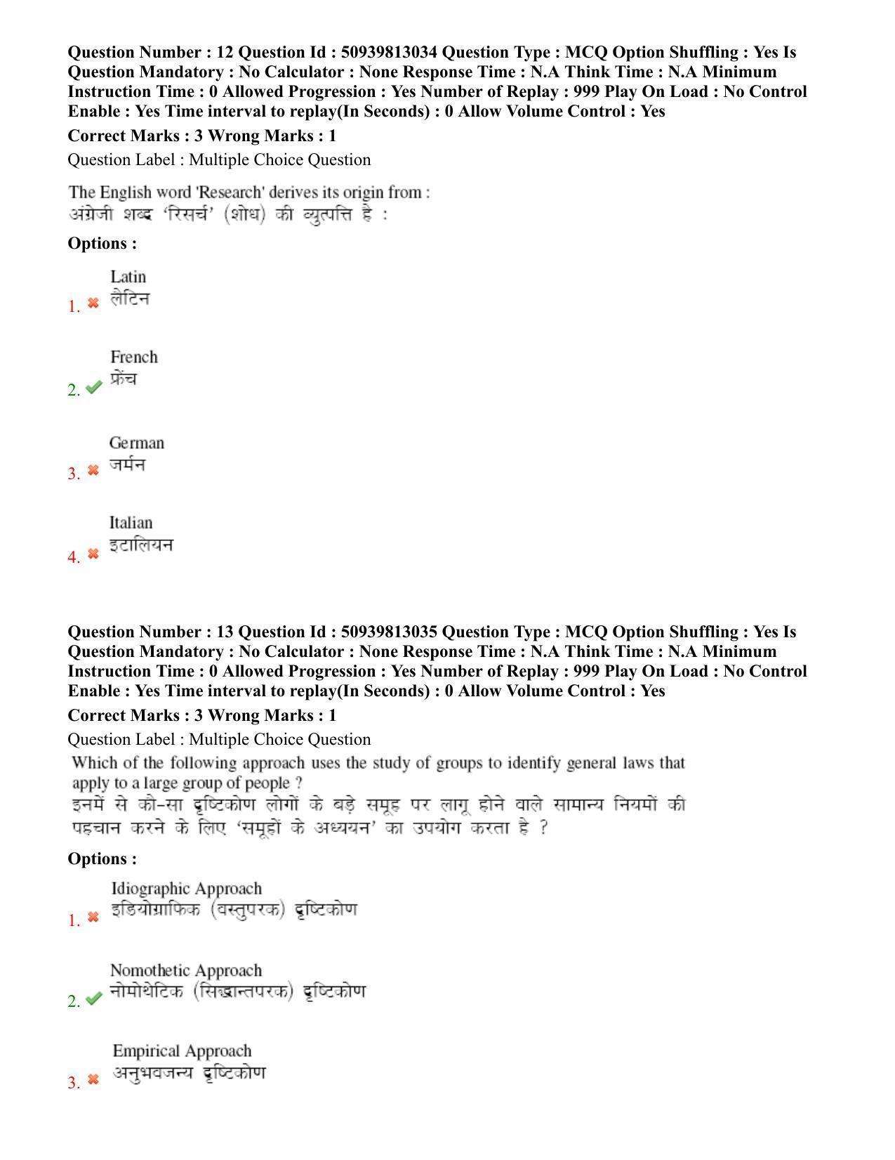 BHU RET Kaumarbhritya Balroga 2020 Question Paper  - Page 9