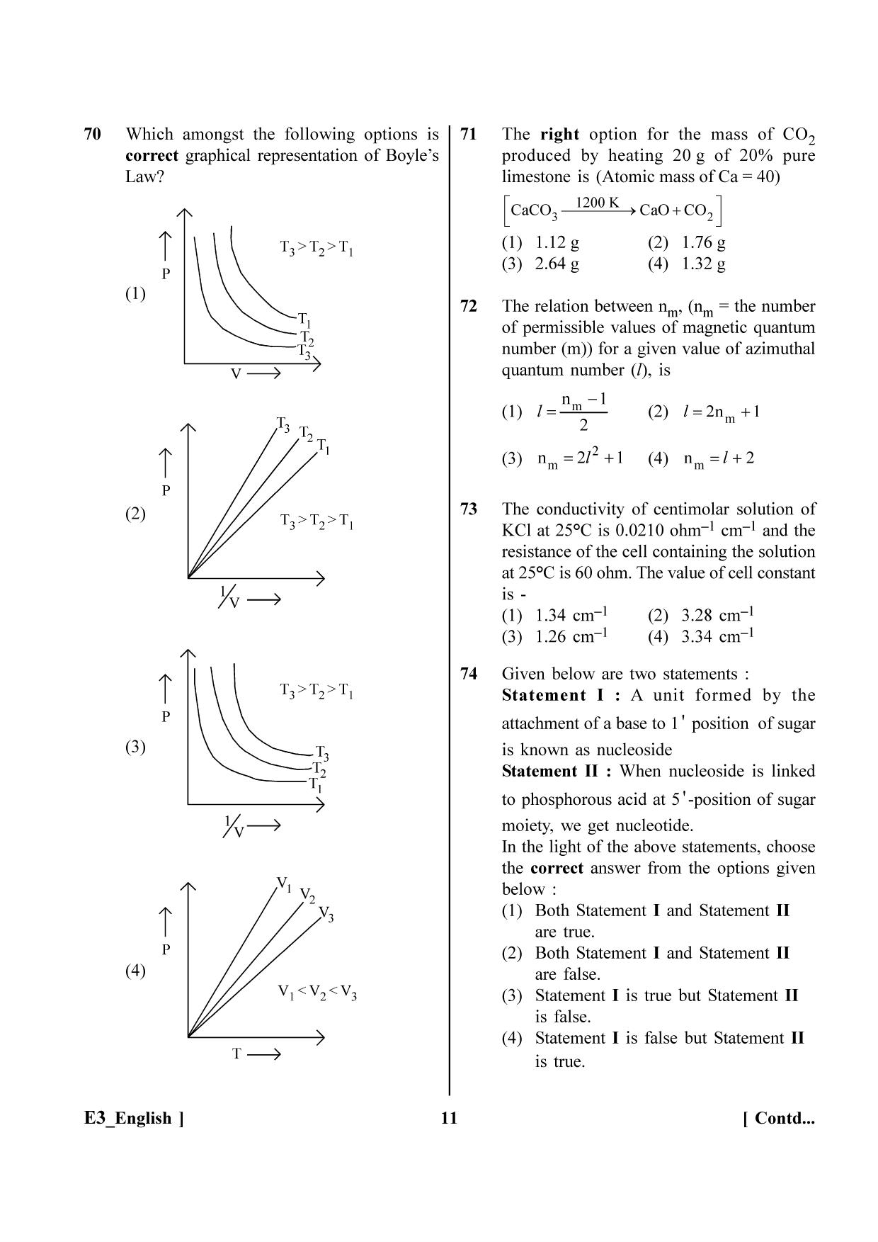 NEET 2023 E5 Official Answer Key - Page 11