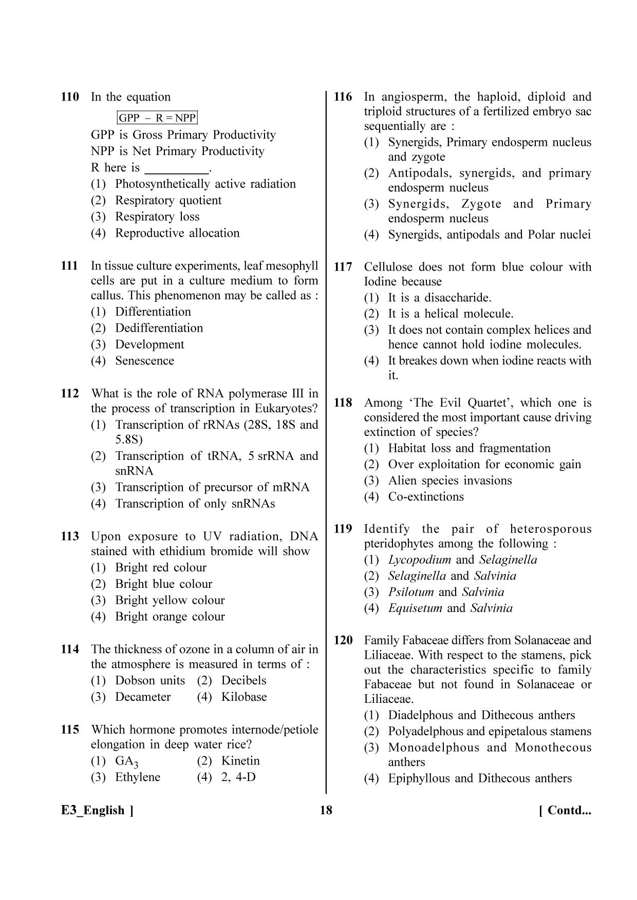 NEET 2023 E5 Official Answer Key - Page 18