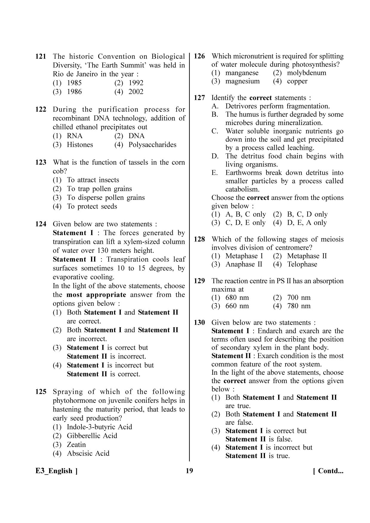 NEET 2023 E5 Official Answer Key - Page 19