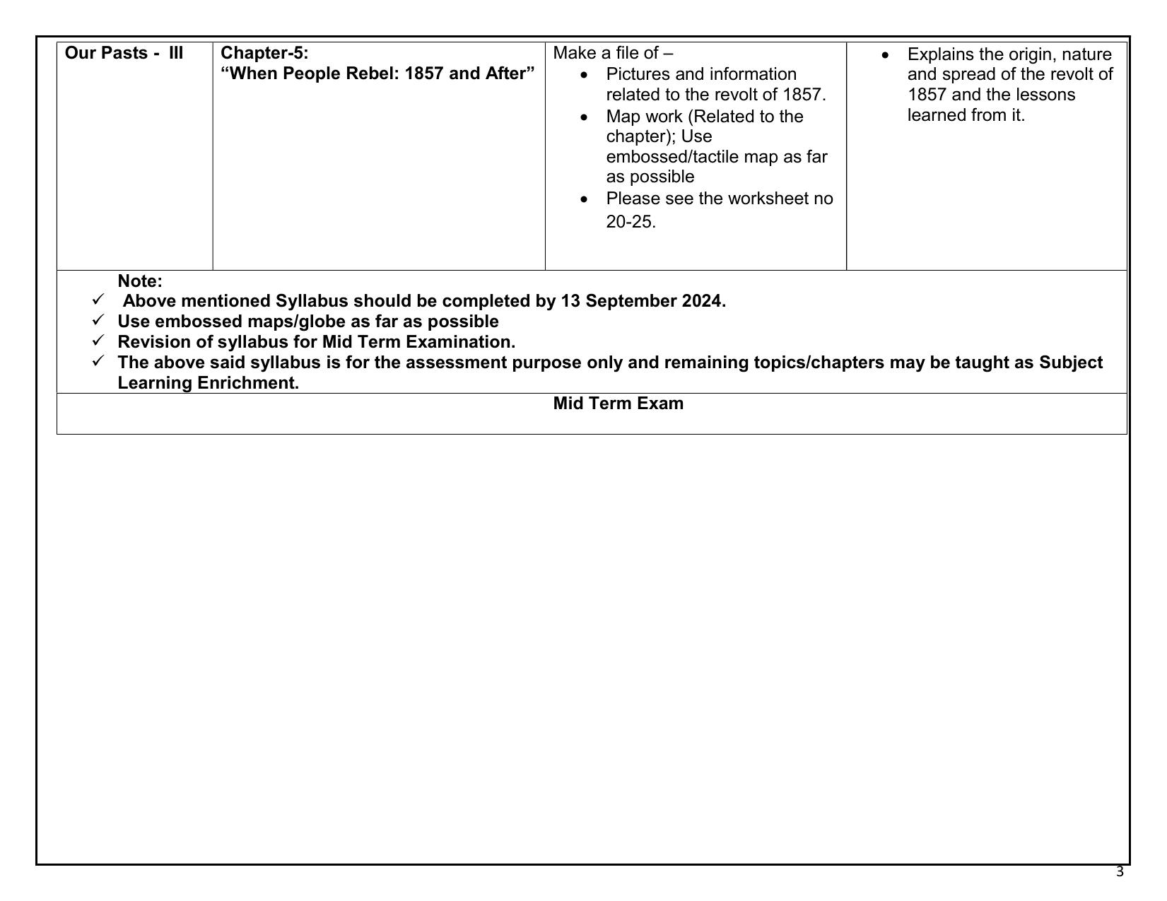 Edudel Class 8 Social Science (English Medium) Syllabus 2025 - Page 3
