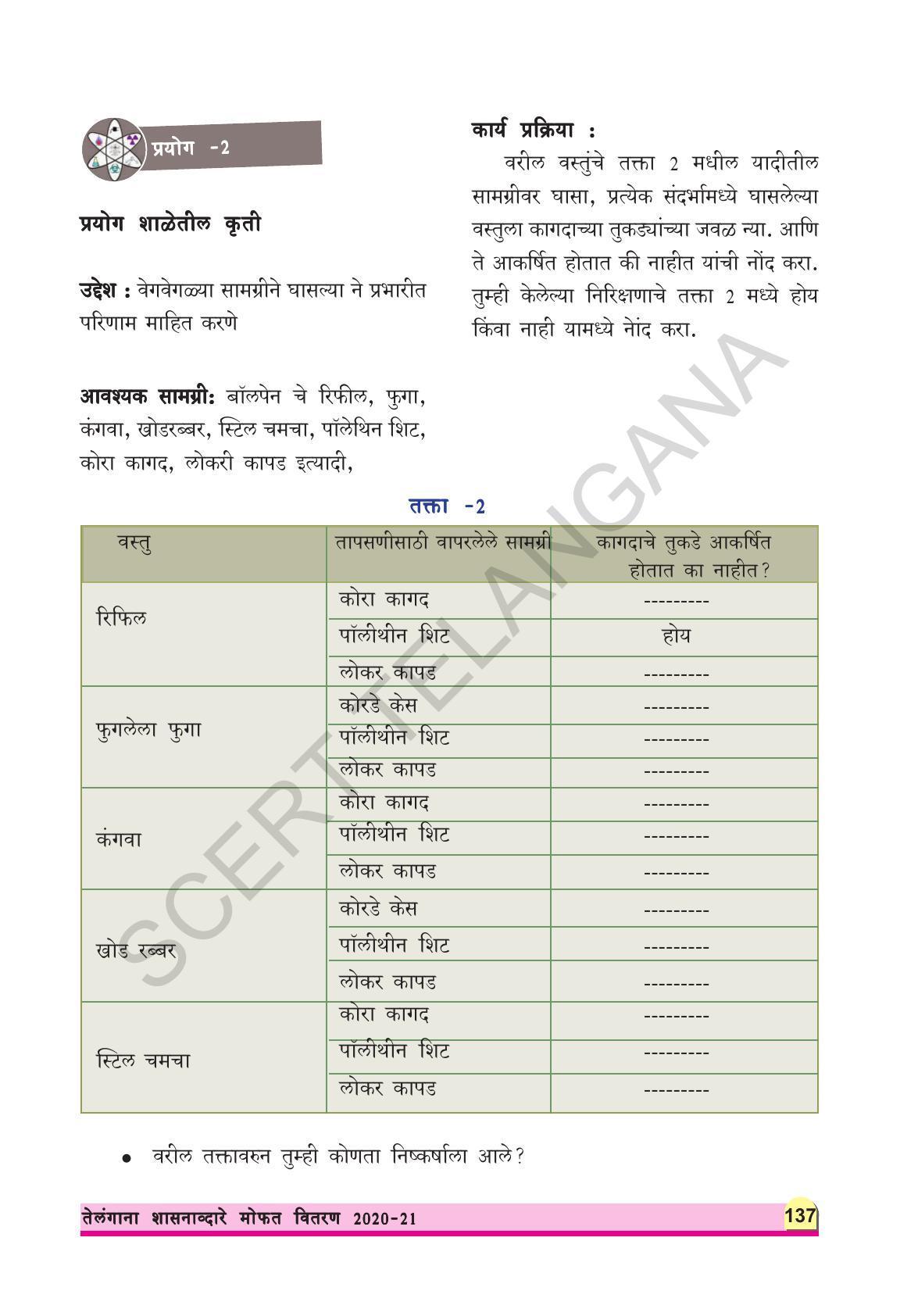 TS SCERT Class 8 Physical Science (Marathi Medium) Text Book - Page 149