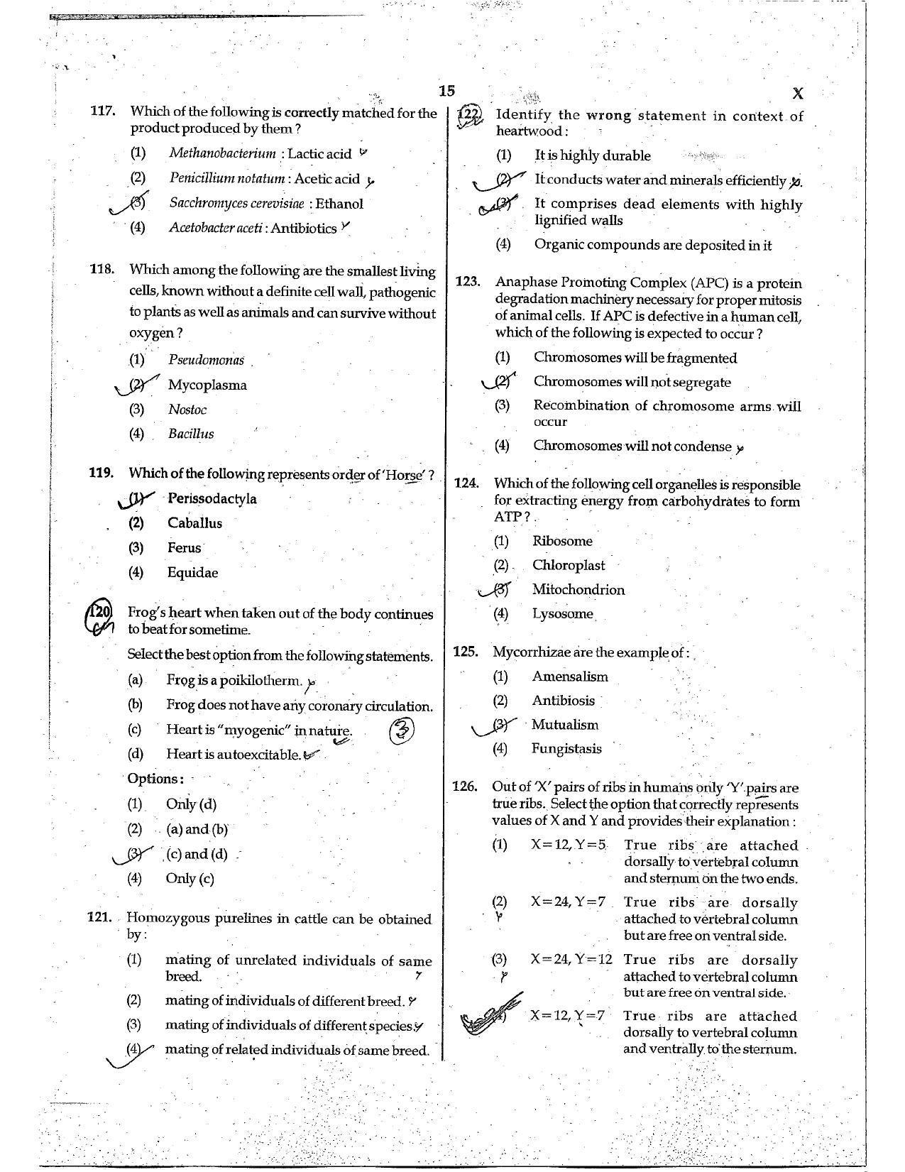 NEET Code X 2017 Question Paper - Page 15