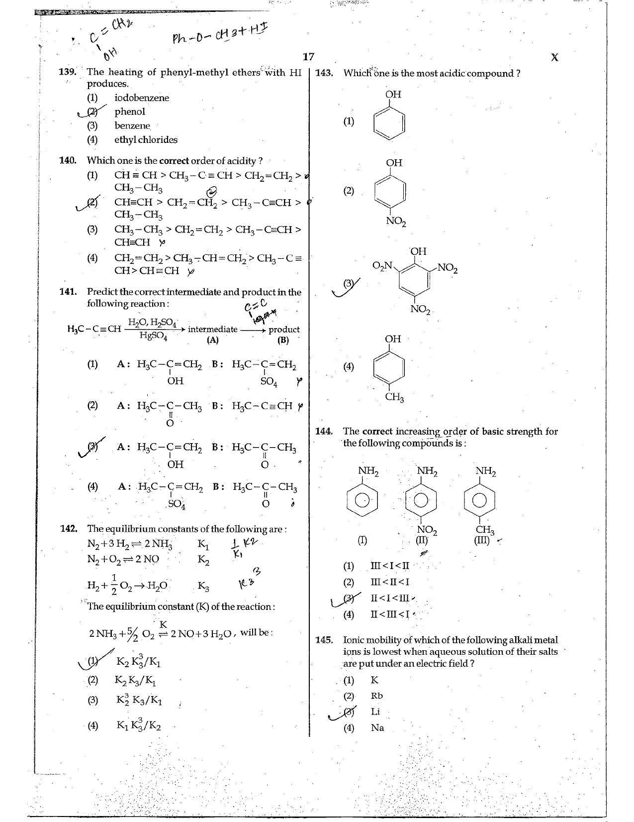 NEET Code X 2017 Question Paper - Page 19
