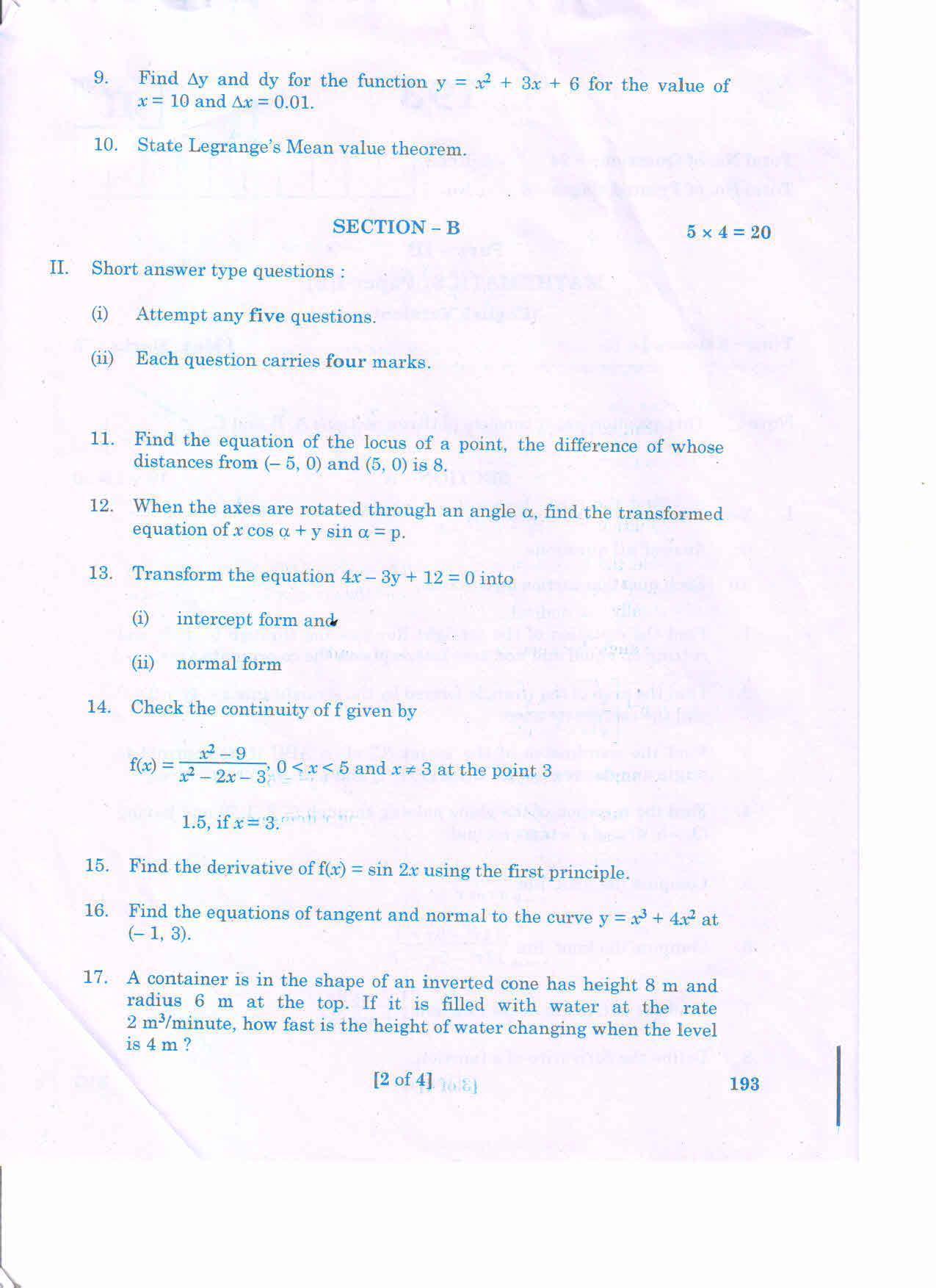 AP 2nd Year General Question Paper March - 2020 - MATHS-IB(EM) - Page 2