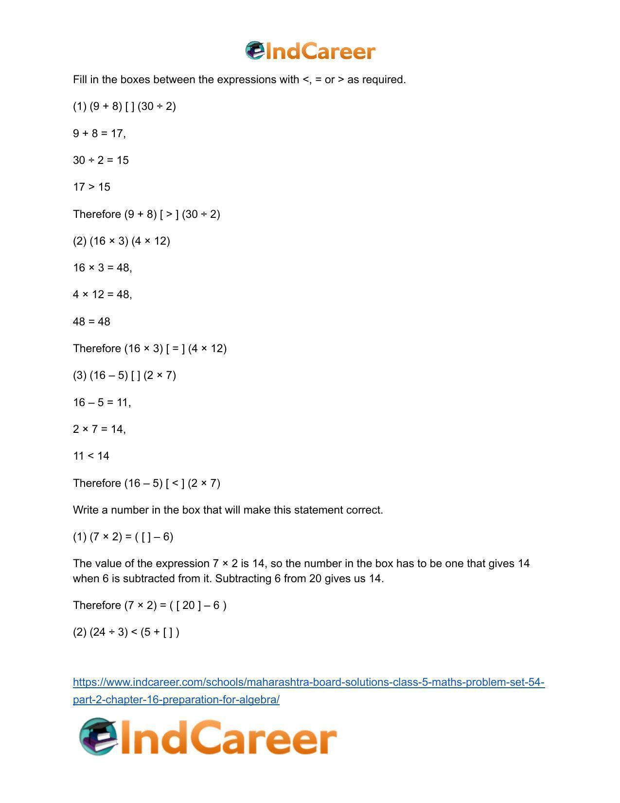 Maharashtra Board Solutions Class 5-Maths (Problem Set 54) - Part 2: Chapter 16- Preparation for Algebra - Page 4