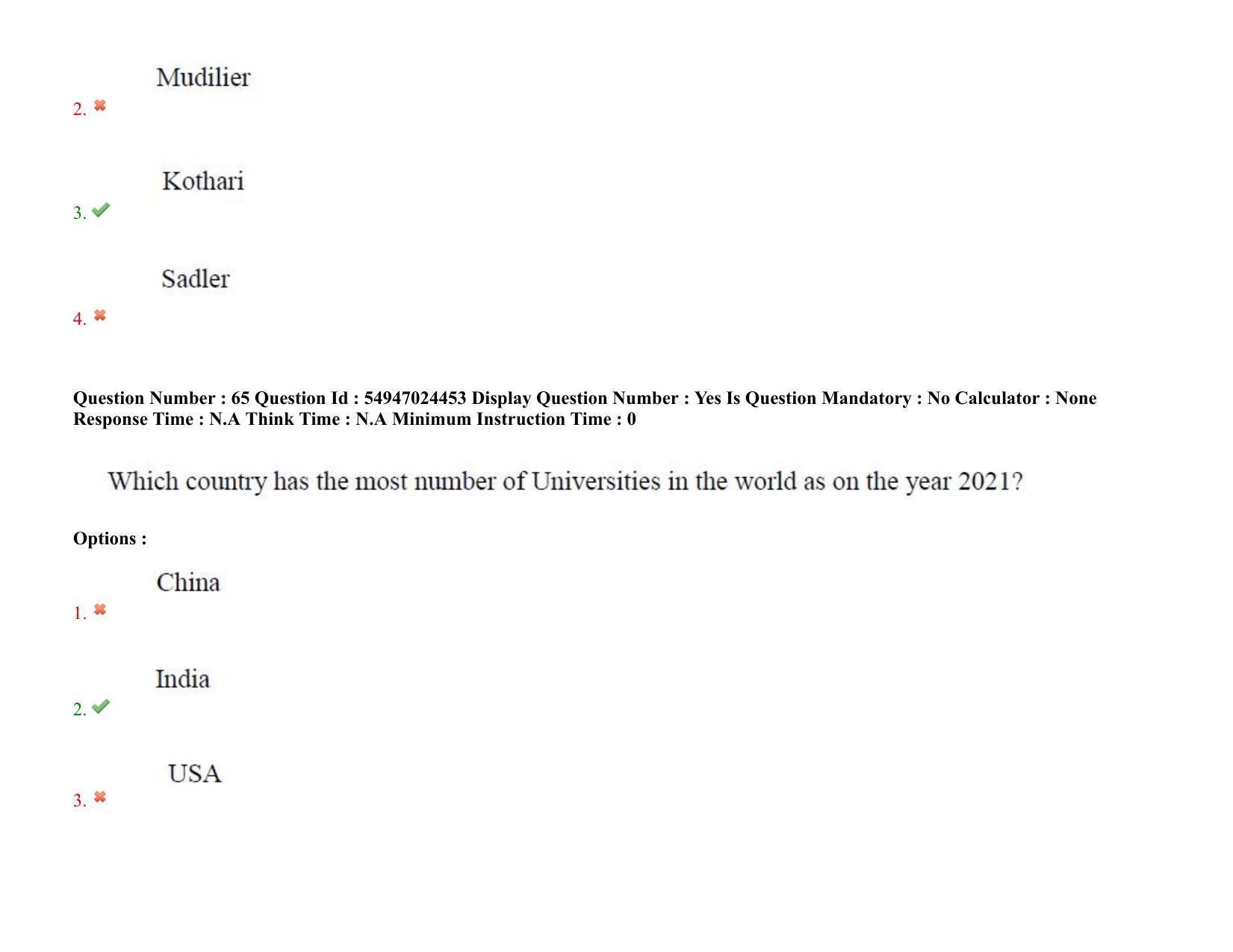 AP RCET 2022: Dr. Ambedkar Studies -  18-10-2022 (Tuesday) Session-I: Question Paper With keys - Page 51