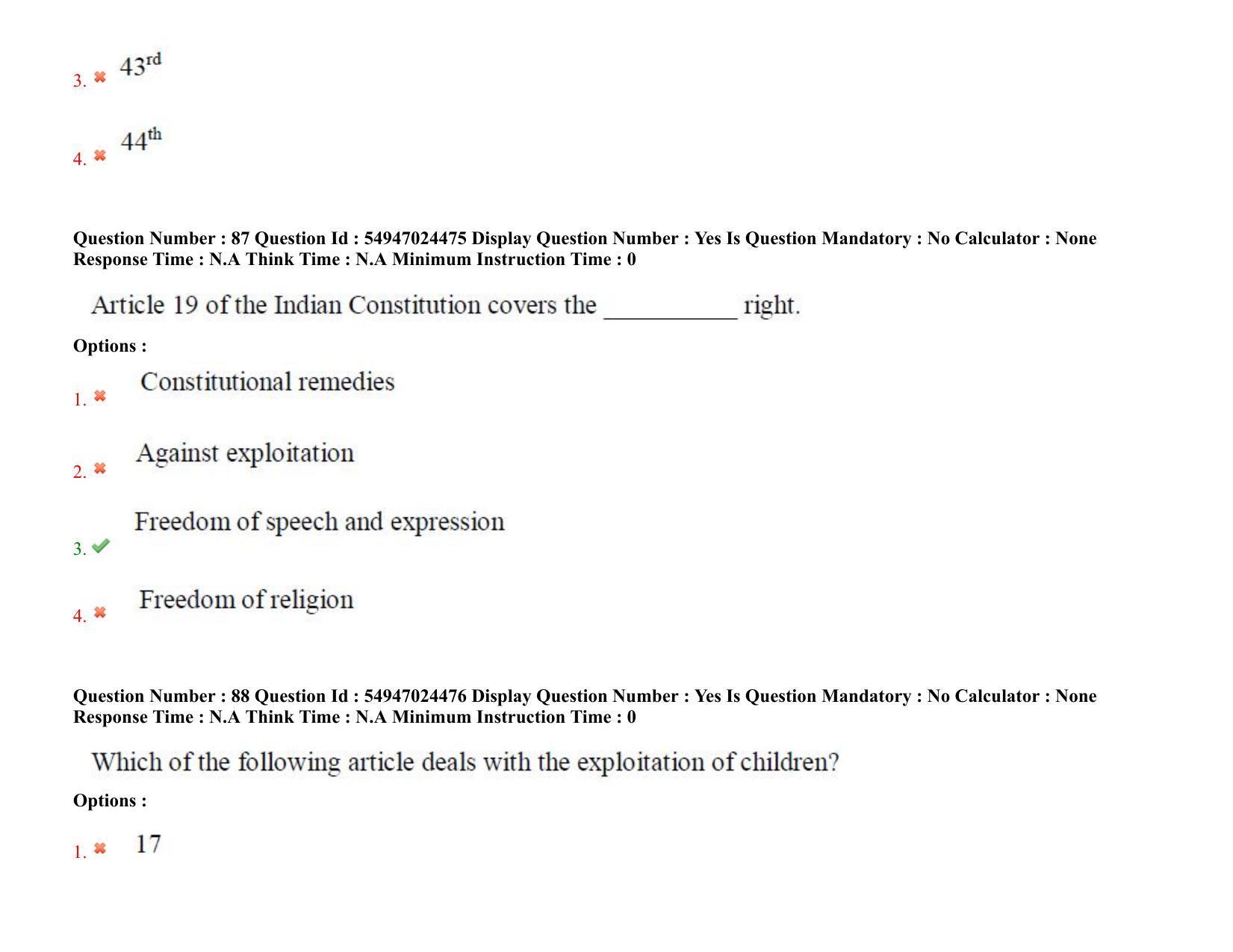 AP RCET 2022: Dr. Ambedkar Studies -  18-10-2022 (Tuesday) Session-I: Question Paper With keys - Page 65