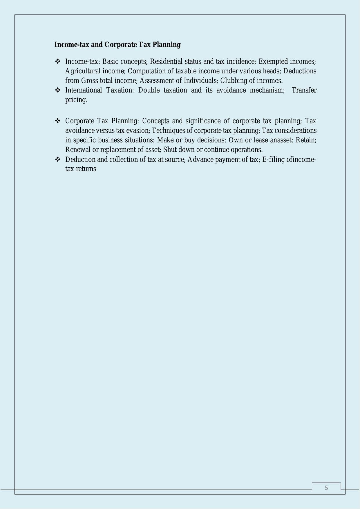 NTA PhD Entrance Exam Commerce/Management/Financial Studies Syllabus - Page 5