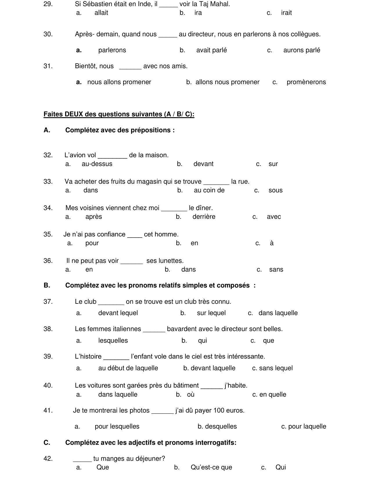 CBSE Class 12th French Sample Question Paper 2021-22 - Page 4