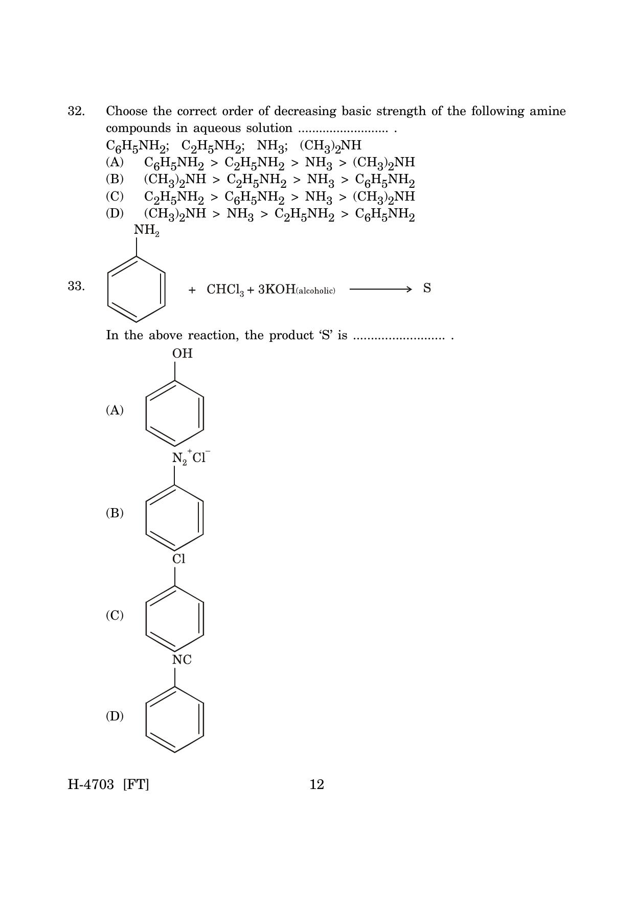 Goa Board Class 12 Chemistry (November 2022) Question Paper - Page 12