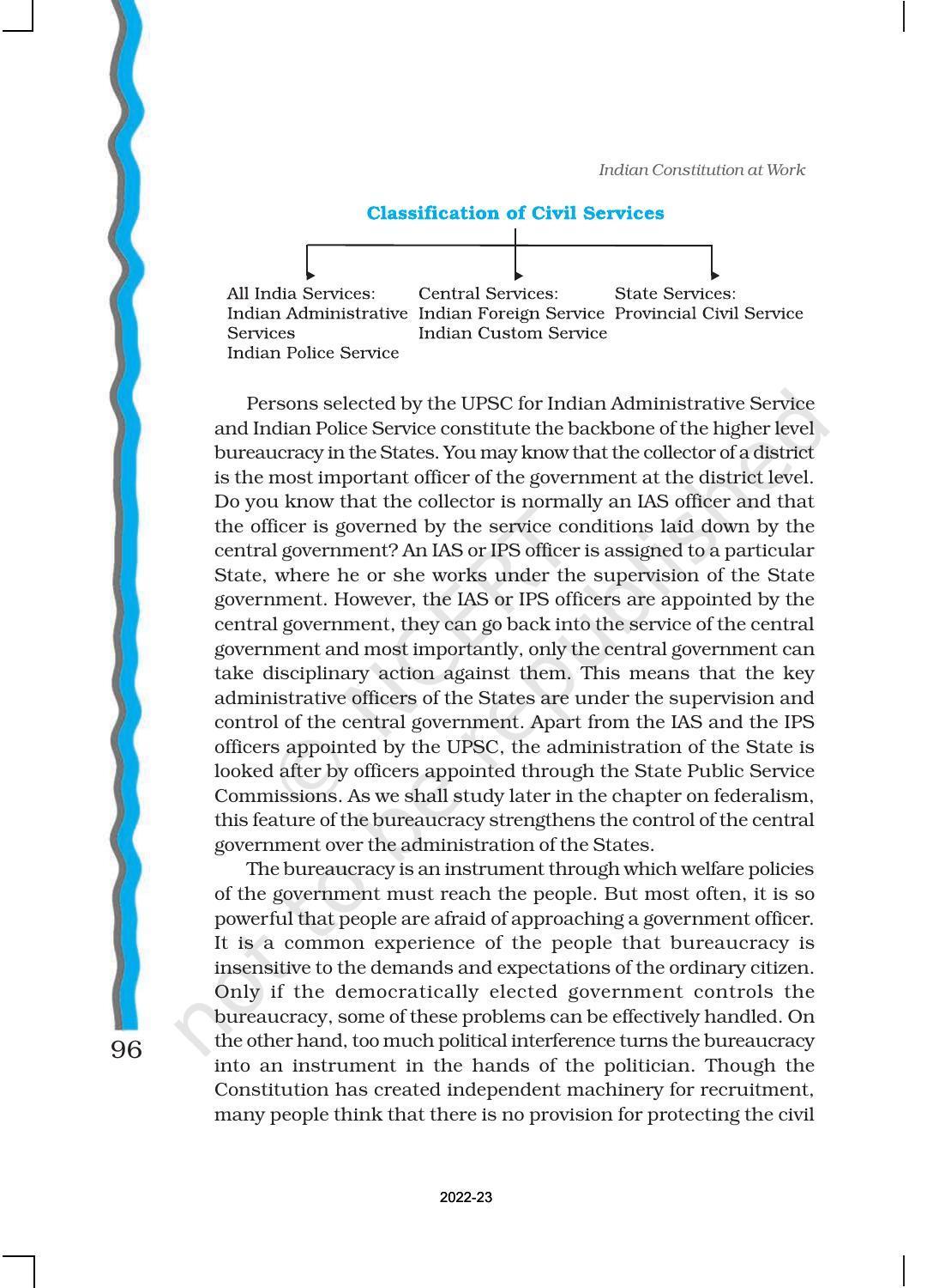 NCERT Book for Class 11 Political Science (Indian Constitution at Work) Chapter 4 Executive - Page 19