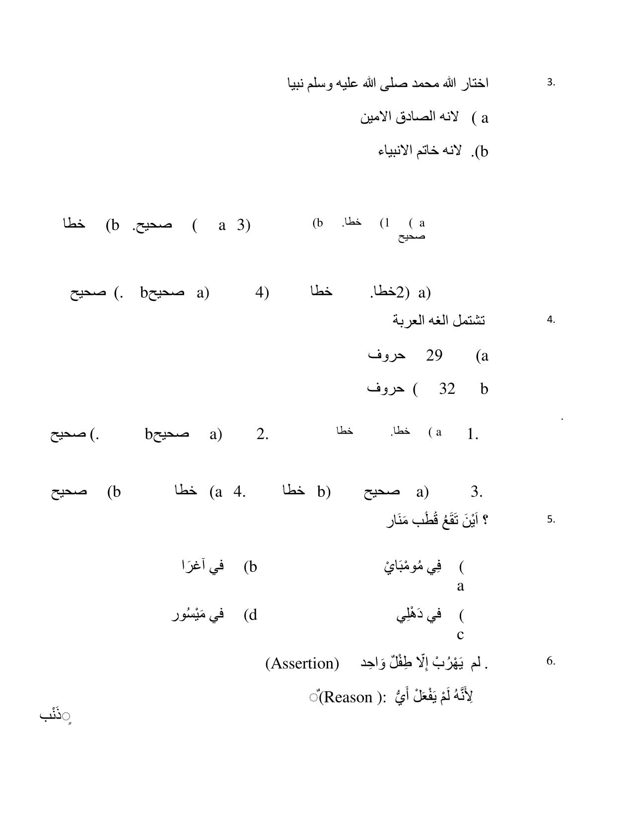 Karnataka 1st PUC Arabic Model Question Paper 2025 - Page 2