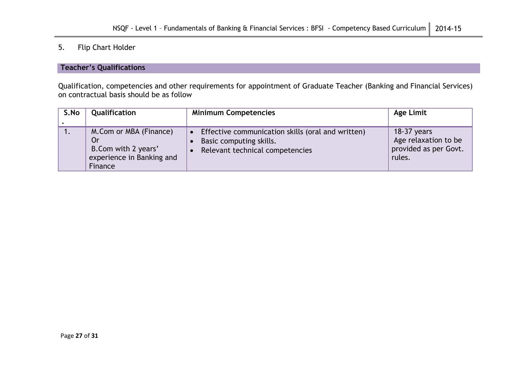 Maharashtra SSC Fundamentals of Banking & Financial Services Syllabus - Page 30