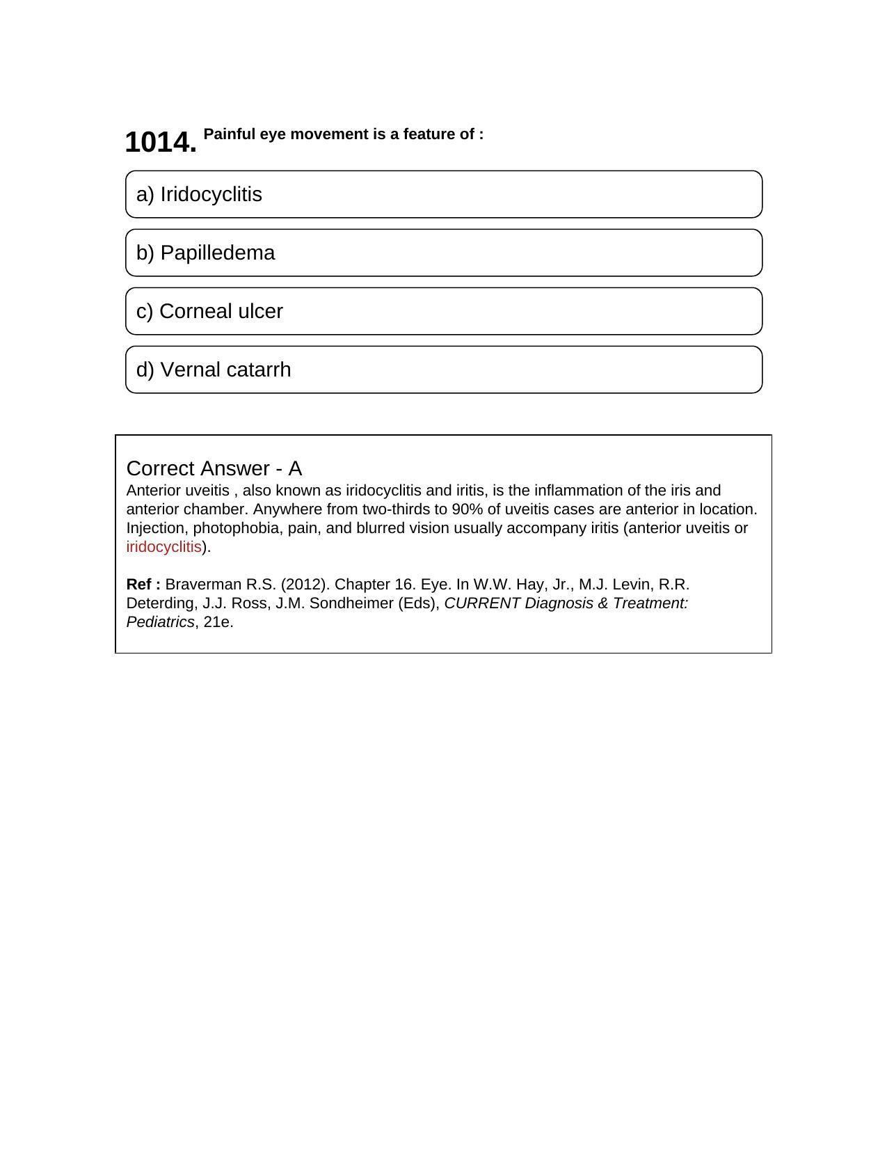 NEET PG 2016 Question Paper - Page 1108