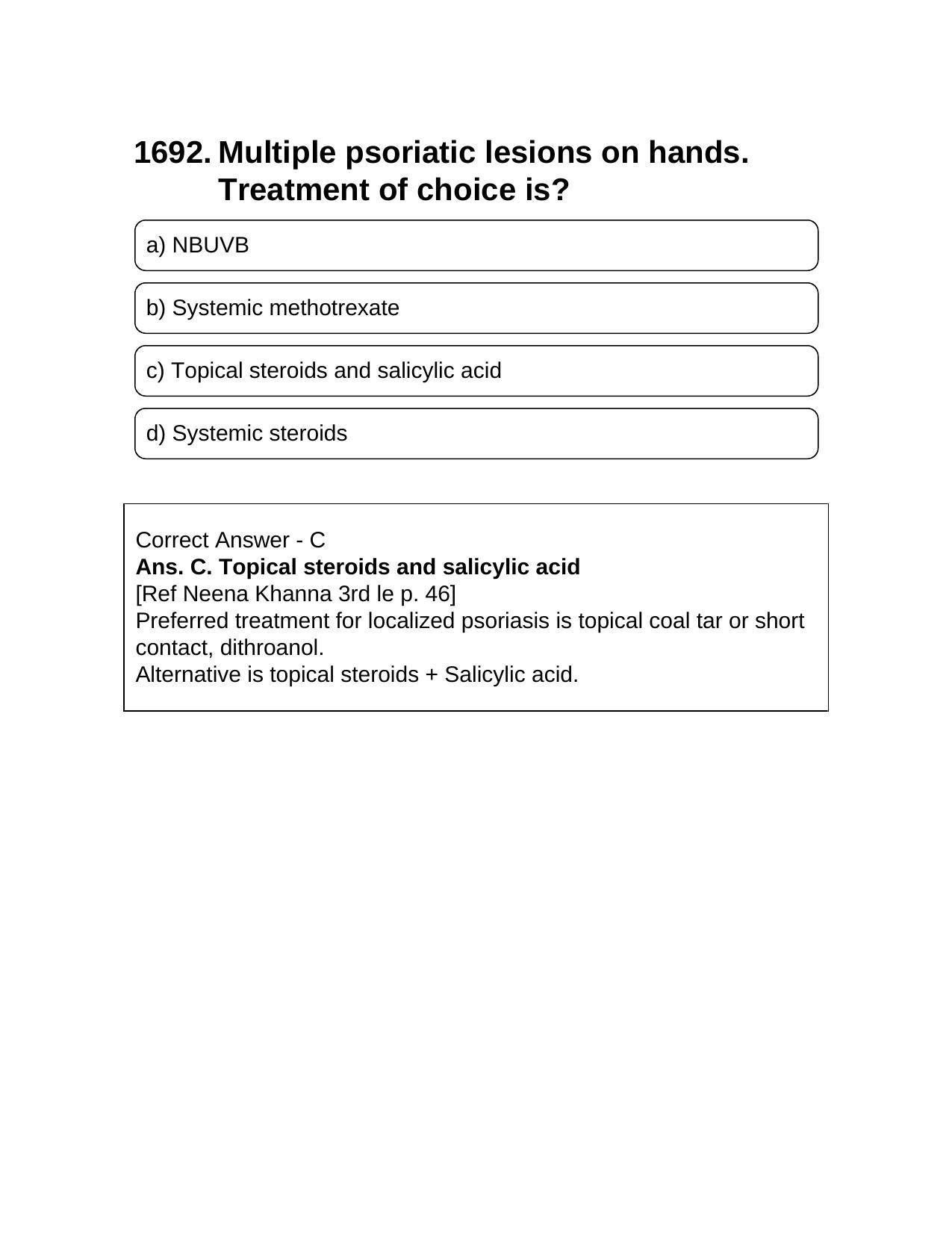 NEET PG 2016 Question Paper - Page 1816