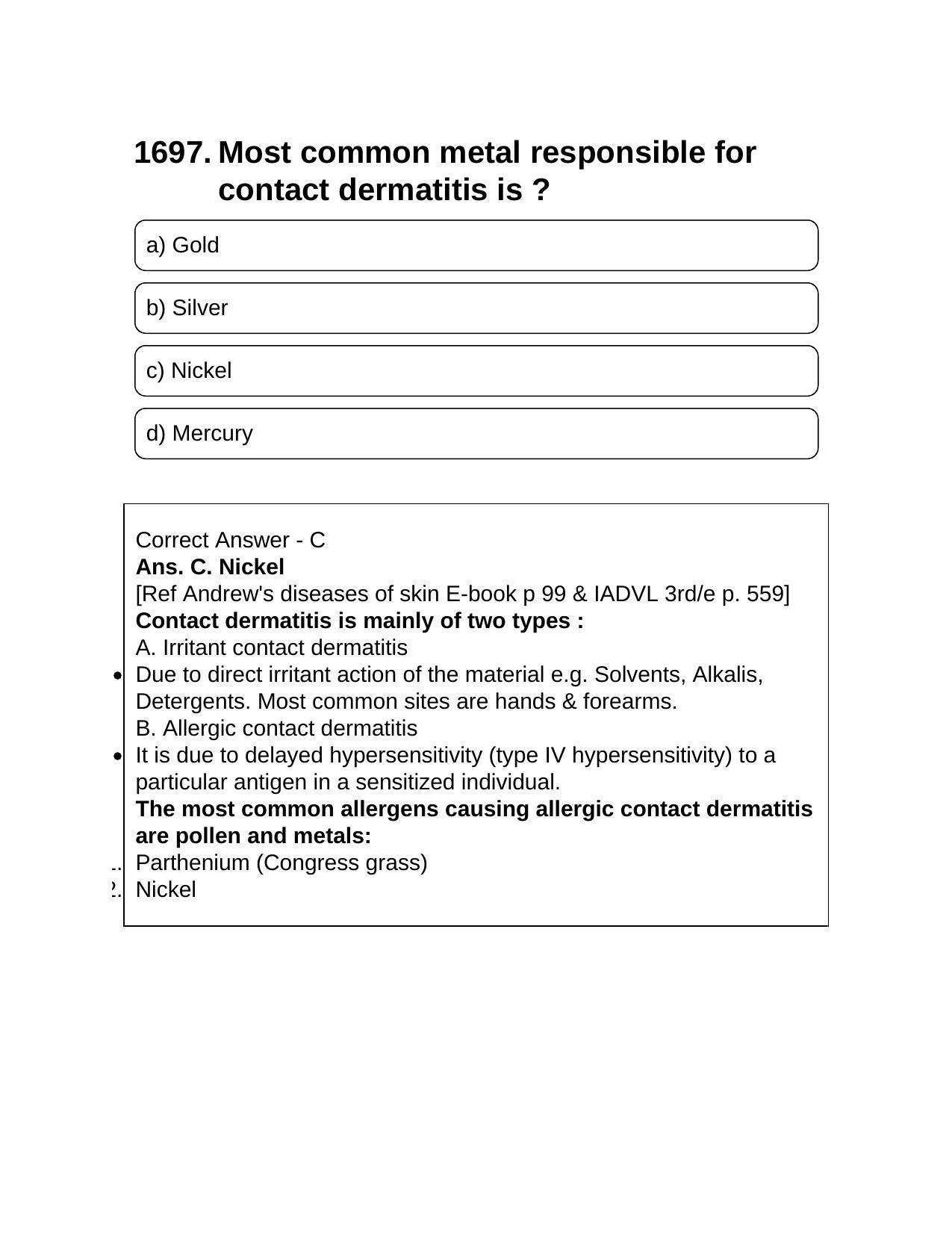 NEET PG 2016 Question Paper - Page 1821
