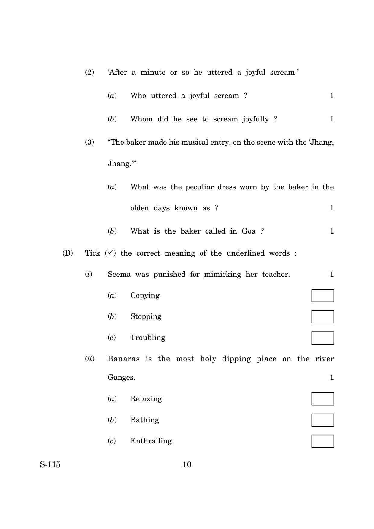 Goa Board Class 10 Functional English Fl Cwsn  (March 2019) Question Paper - Page 10