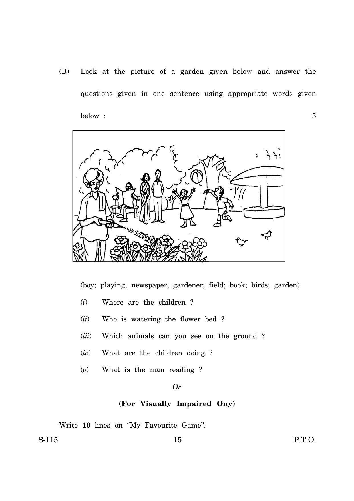 Goa Board Class 10 Functional English Fl Cwsn  (March 2019) Question Paper - Page 15