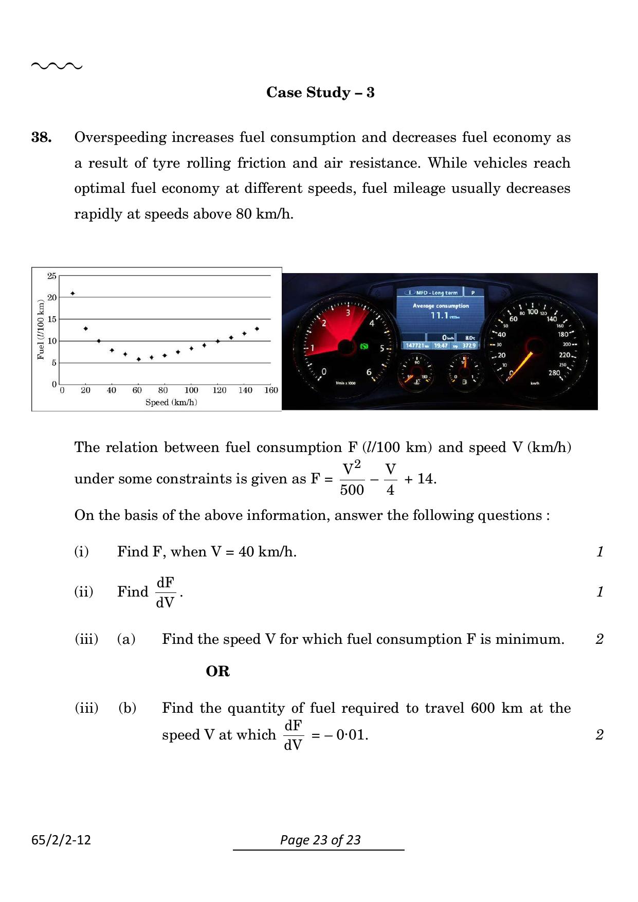 CBSE Class 12 65-2-2 Mathematics 2024 Question Paper - Page 23
