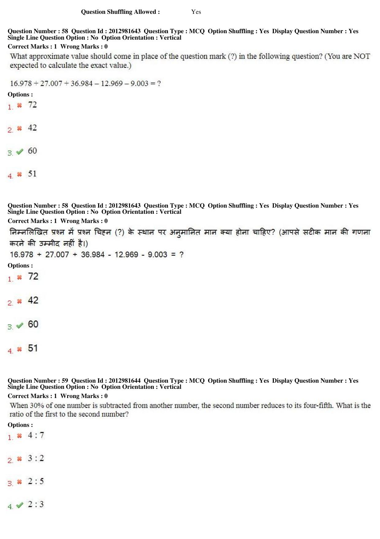 MP CPCT 16th Feb 2019 CPCT Question Paper Shift 2 - Page 42