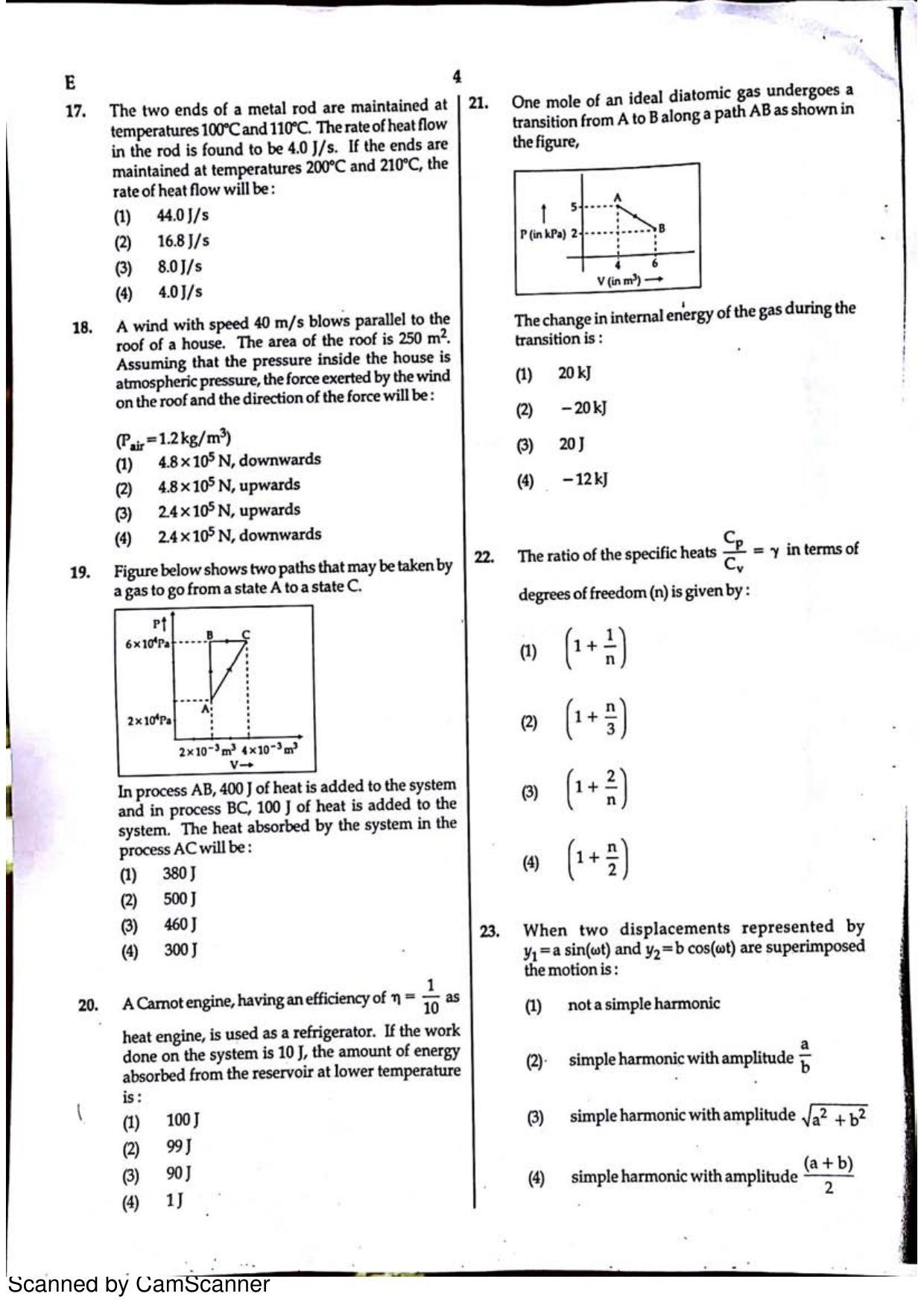 NEET Code E 2015 Question Paper - Page 4
