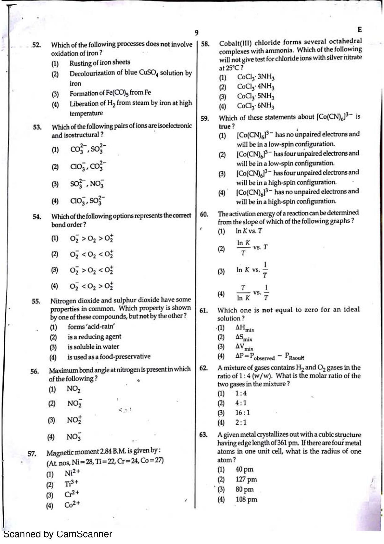 NEET Code E 2015 Question Paper - Page 9