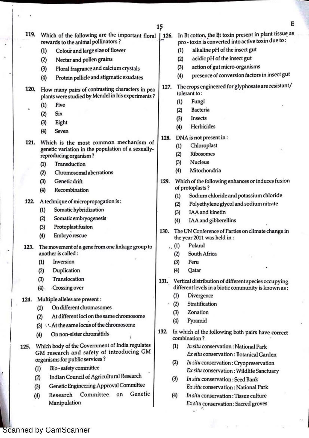 NEET Code E 2015 Question Paper - Page 15
