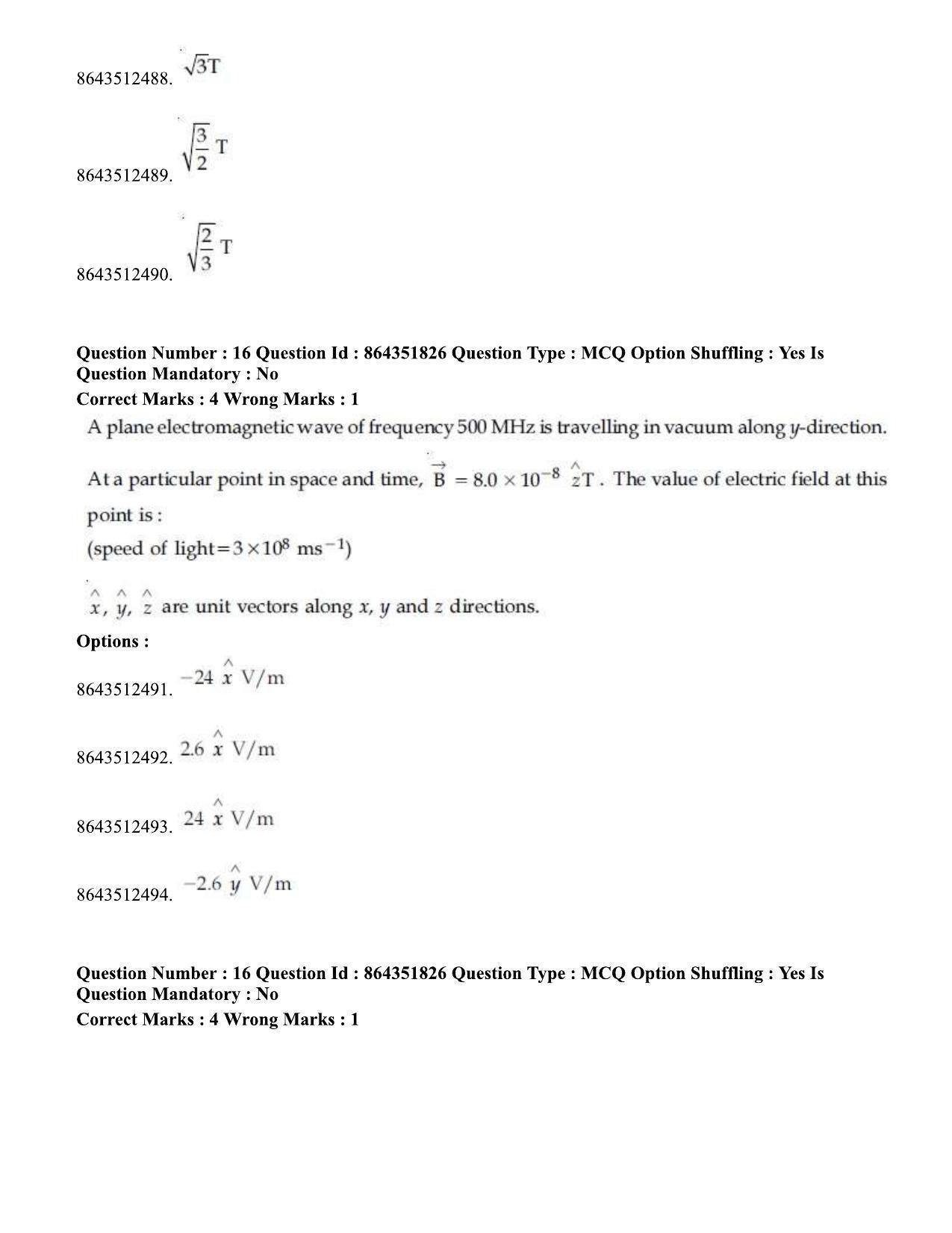JEE Mains 2021:BTech EG (Shift 1) 16-03-2021 Question Paper - Page 19