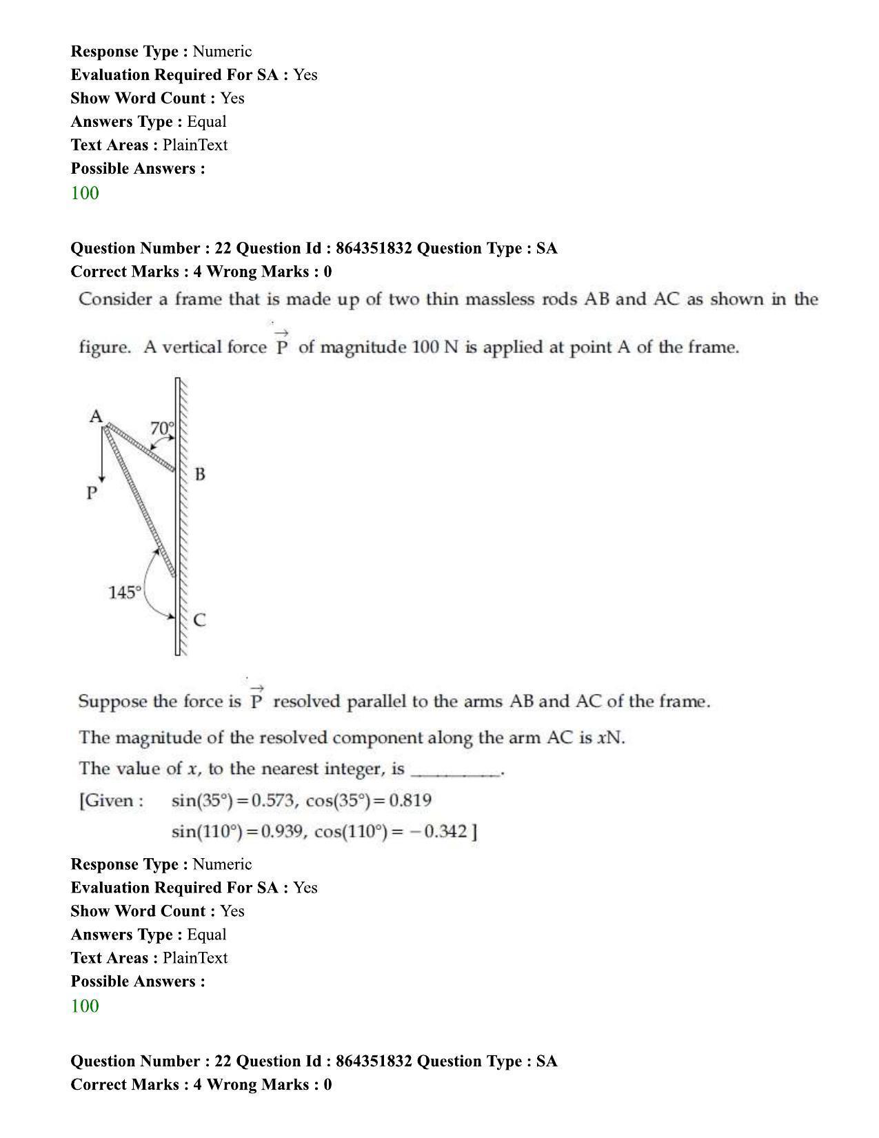 JEE Mains 2021:BTech EG (Shift 1) 16-03-2021 Question Paper - Page 26