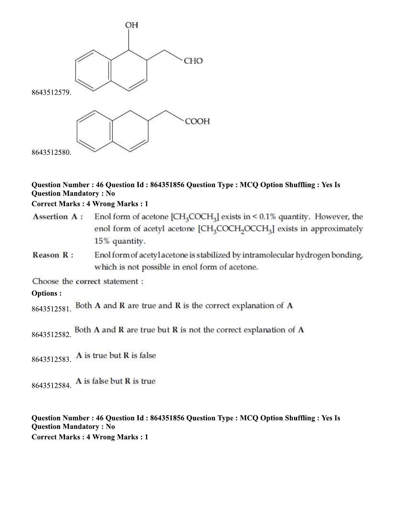 JEE Mains 2021:BTech EG (Shift 1) 16-03-2021 Question Paper - Page 54