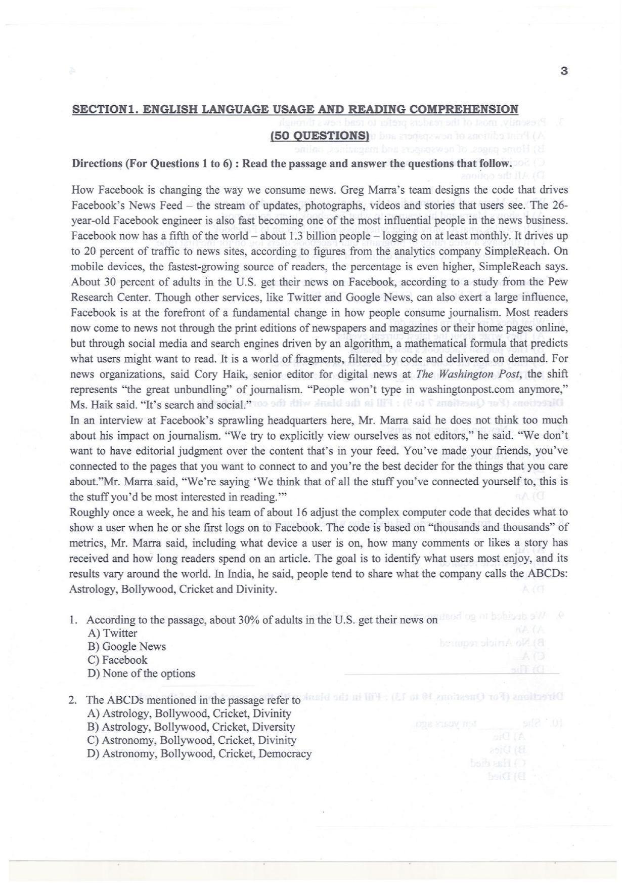 KMAT Question Papers - April 2018 - IndCareer Docs