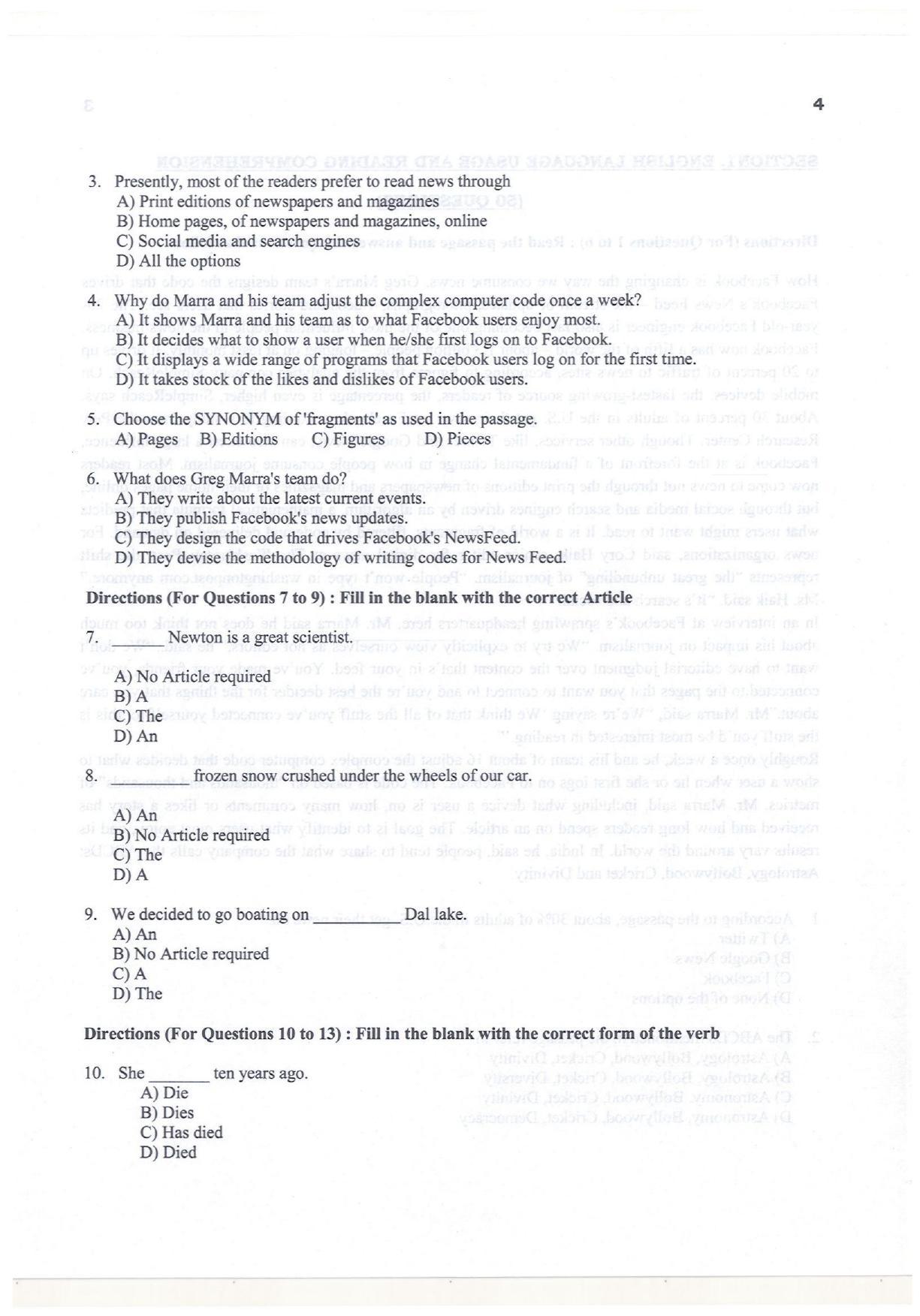 KMAT Question Papers - April 2018 - Page 2