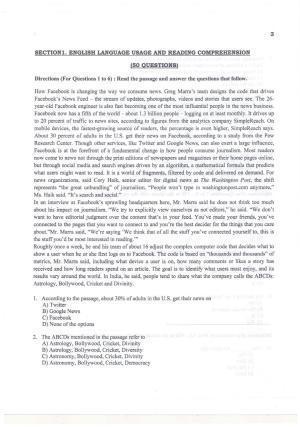 KMAT Question Papers - April 2018