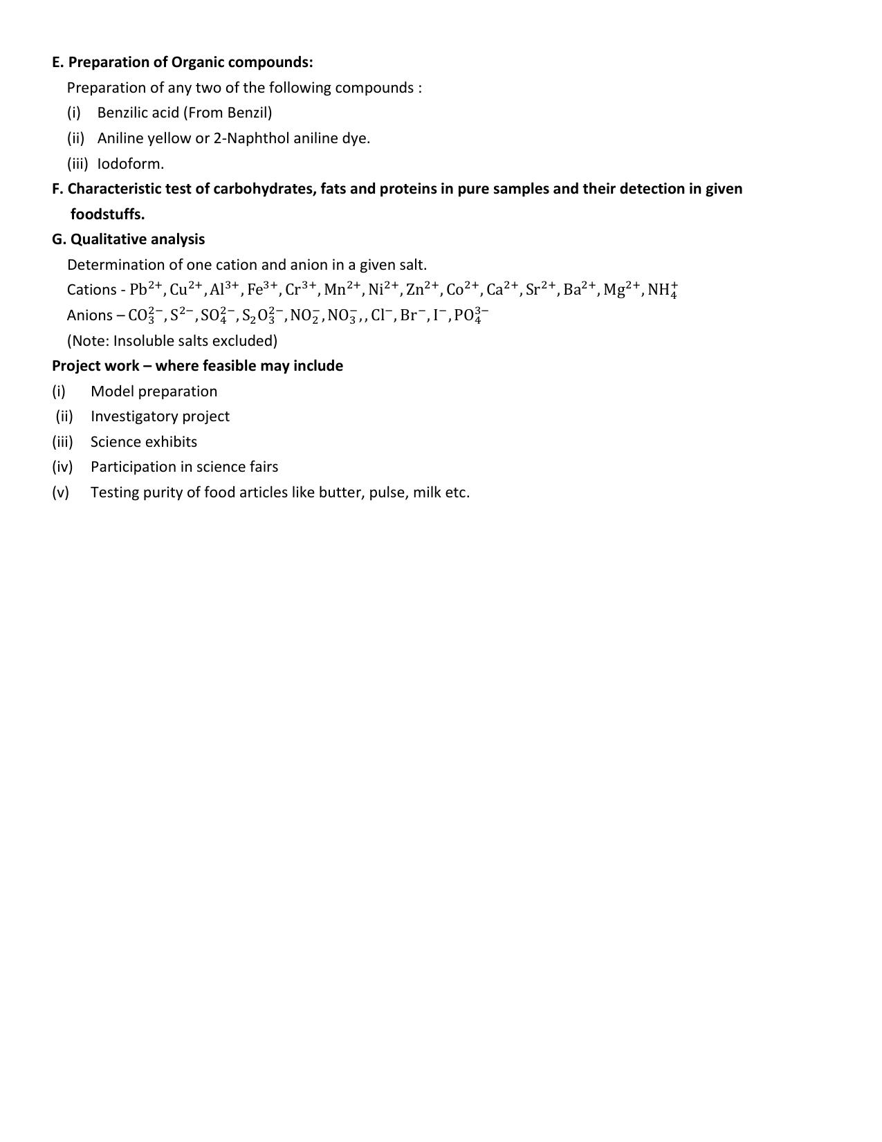 WBCHSE Class 11 & 12 Syllabus for Chemistry (CHEM) (SET I) - Page 11