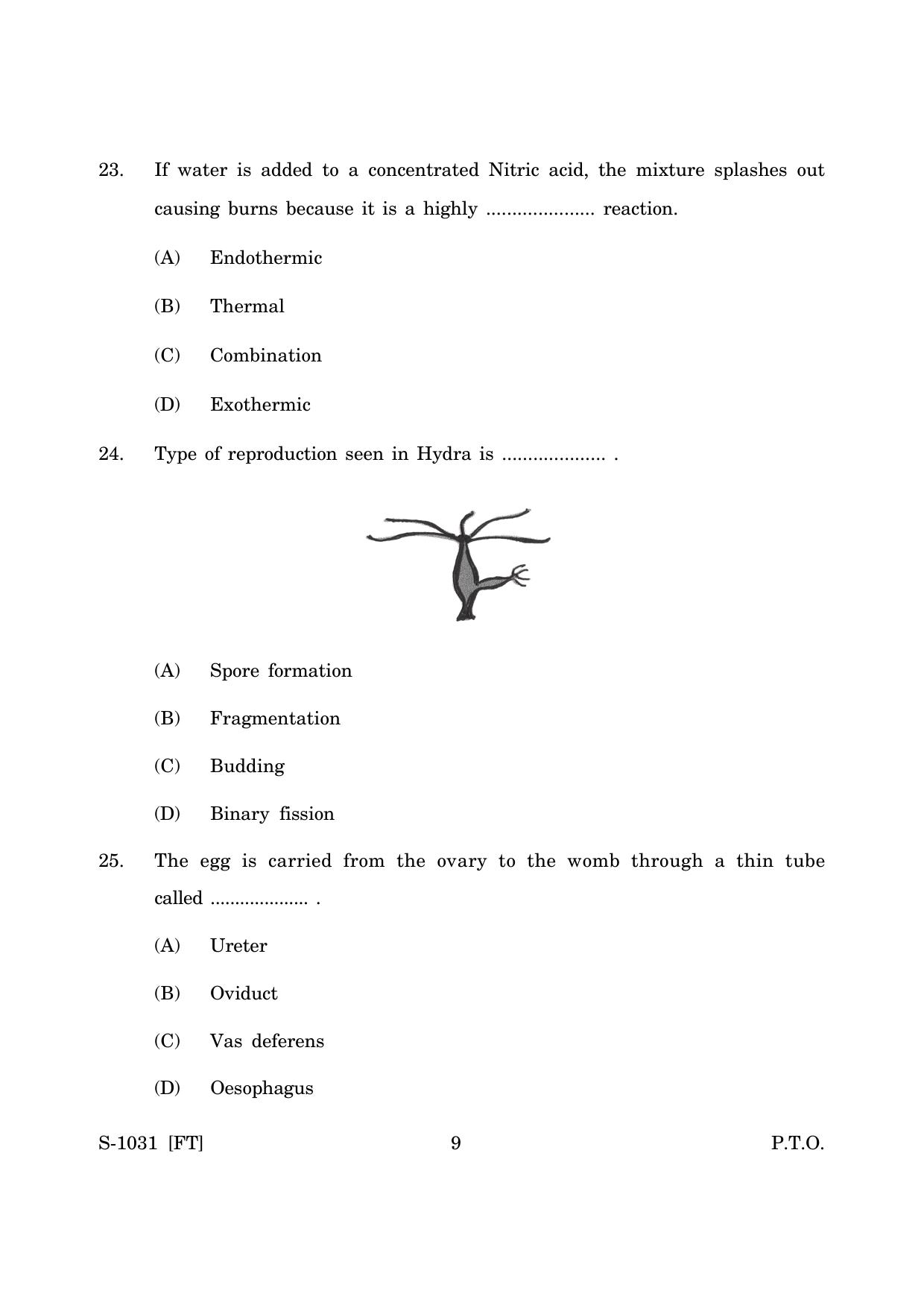 Goa Board Class 10 Science (E) (November 2022) Question Paper - Page 9