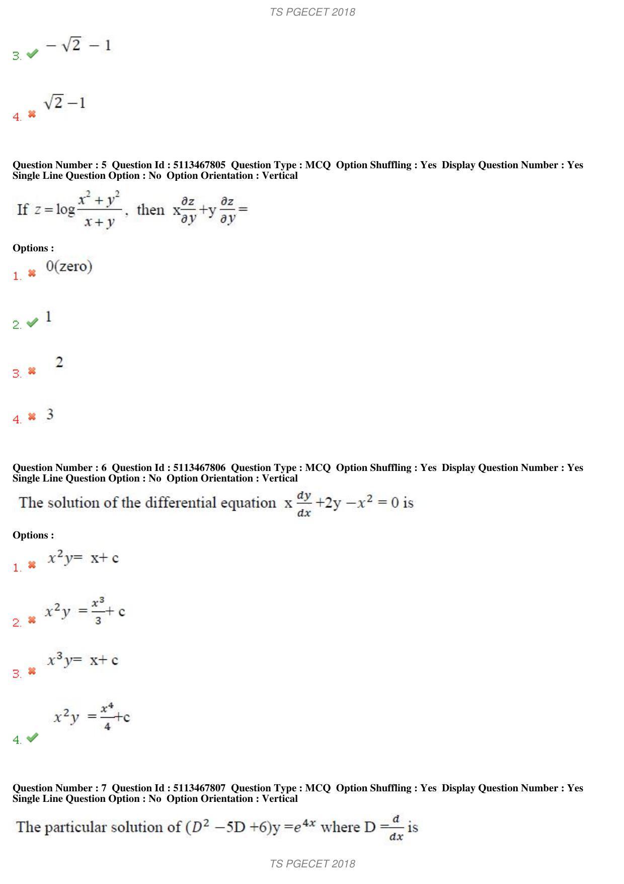 TS PGECET 2018: Bio Technology Question Papers - Page 3