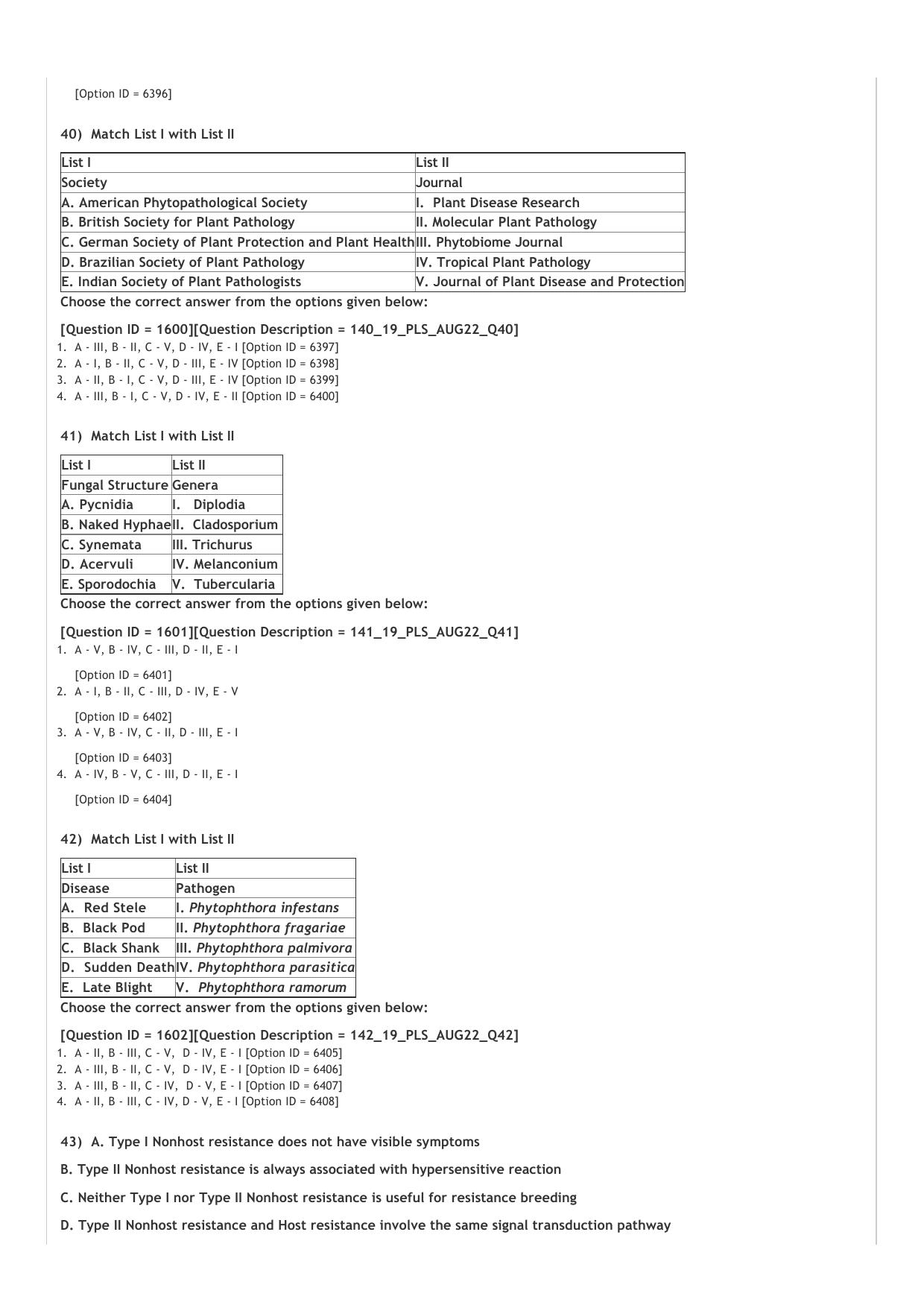 ICAR AIEEA PG 2022 PLANT SCIENCES Question Paper - Page 9