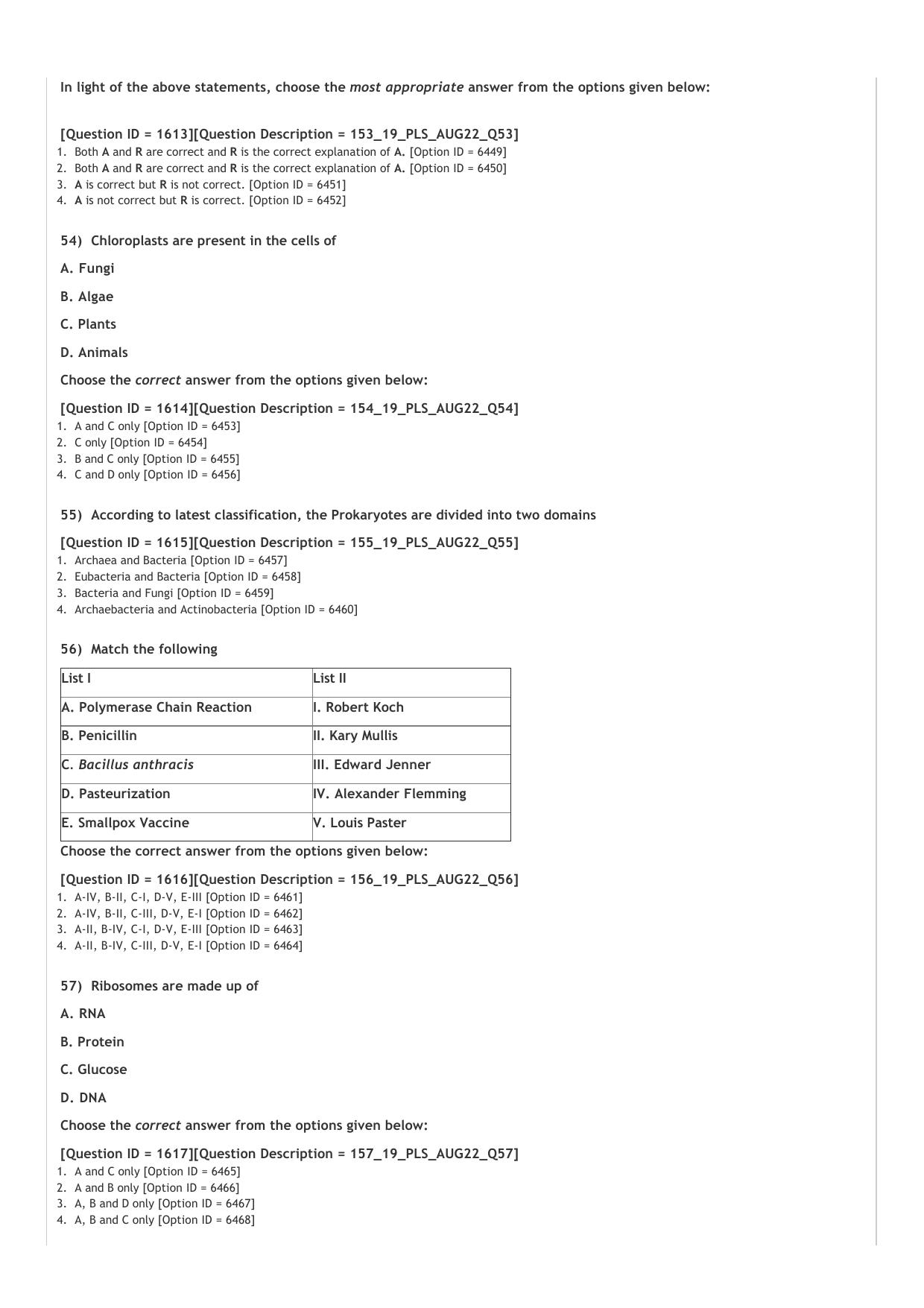 ICAR AIEEA PG 2022 PLANT SCIENCES Question Paper - Page 12