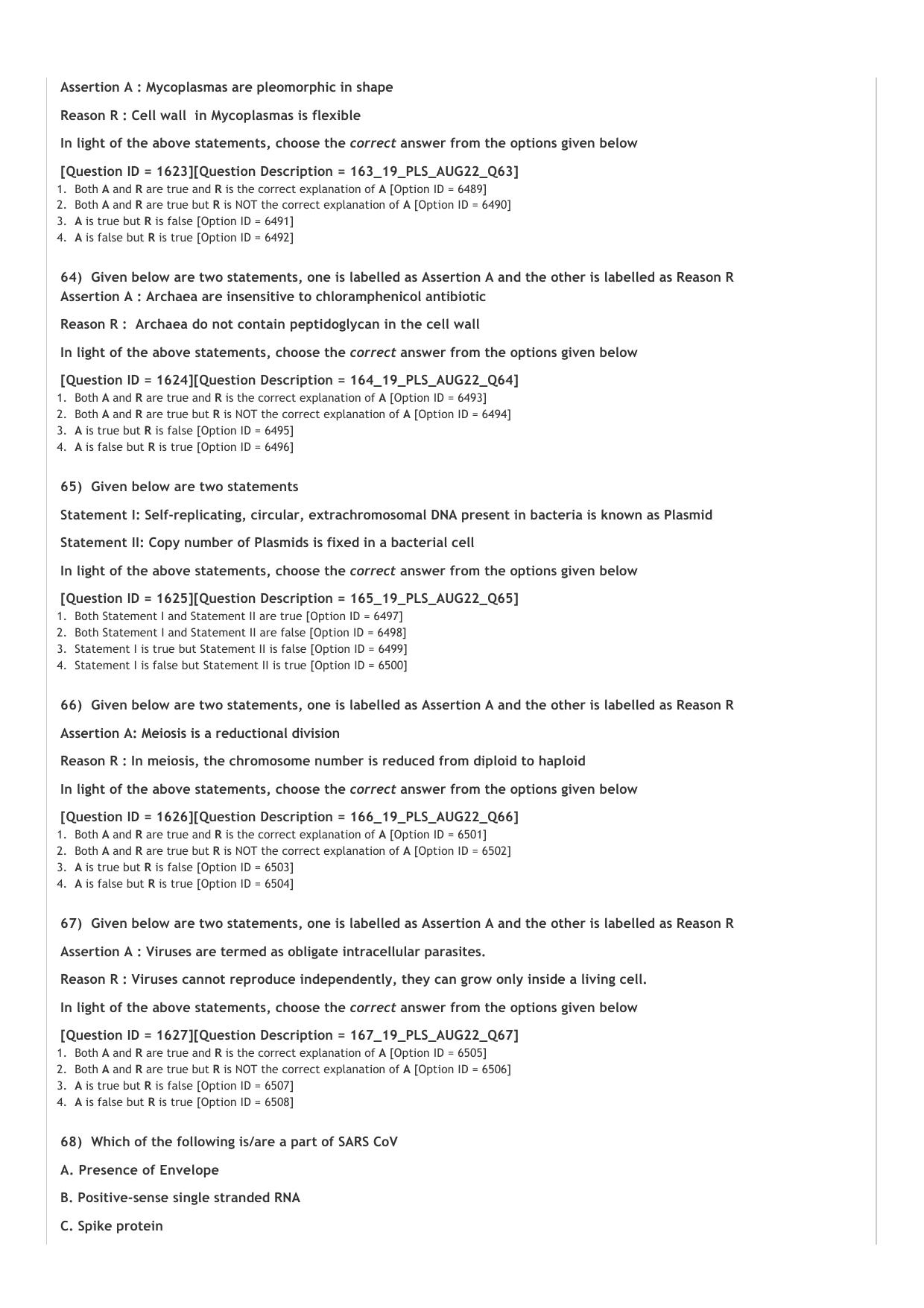 ICAR AIEEA PG 2022 PLANT SCIENCES Question Paper - Page 14
