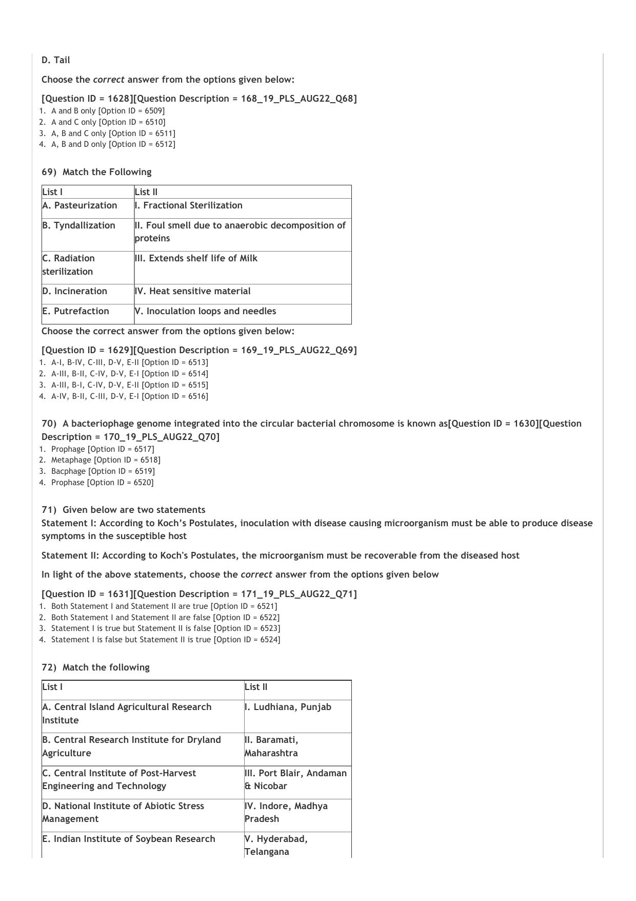 ICAR AIEEA PG 2022 PLANT SCIENCES Question Paper - Page 15