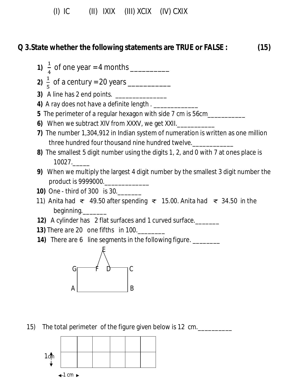 Worksheet for Class 5 Maths Assignment 16 - Page 5